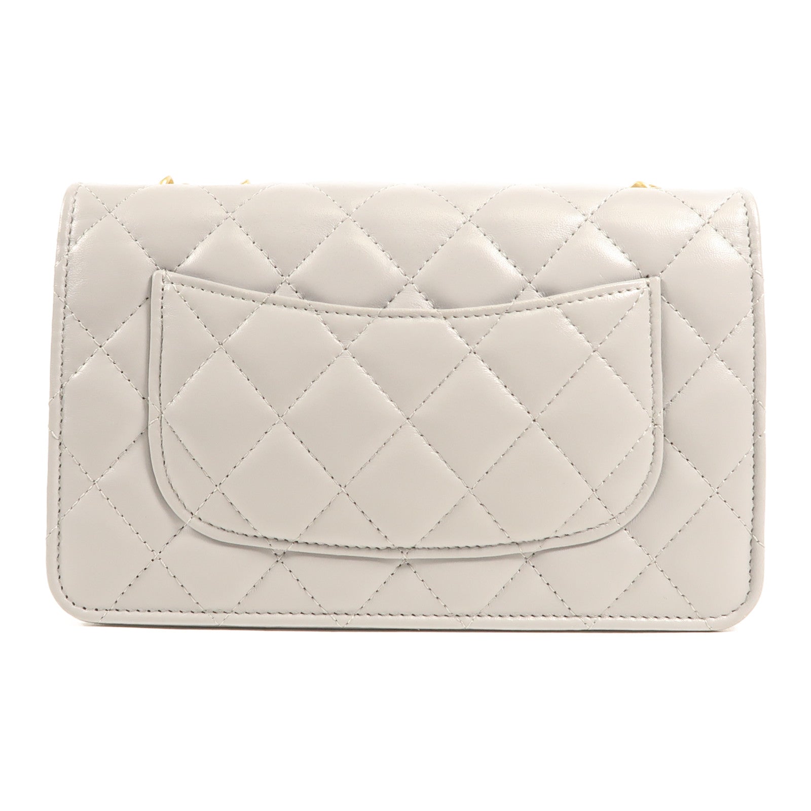 CHANEL 羊皮皮革WOC Wallet On Chain金扣鏈帶肩背袋