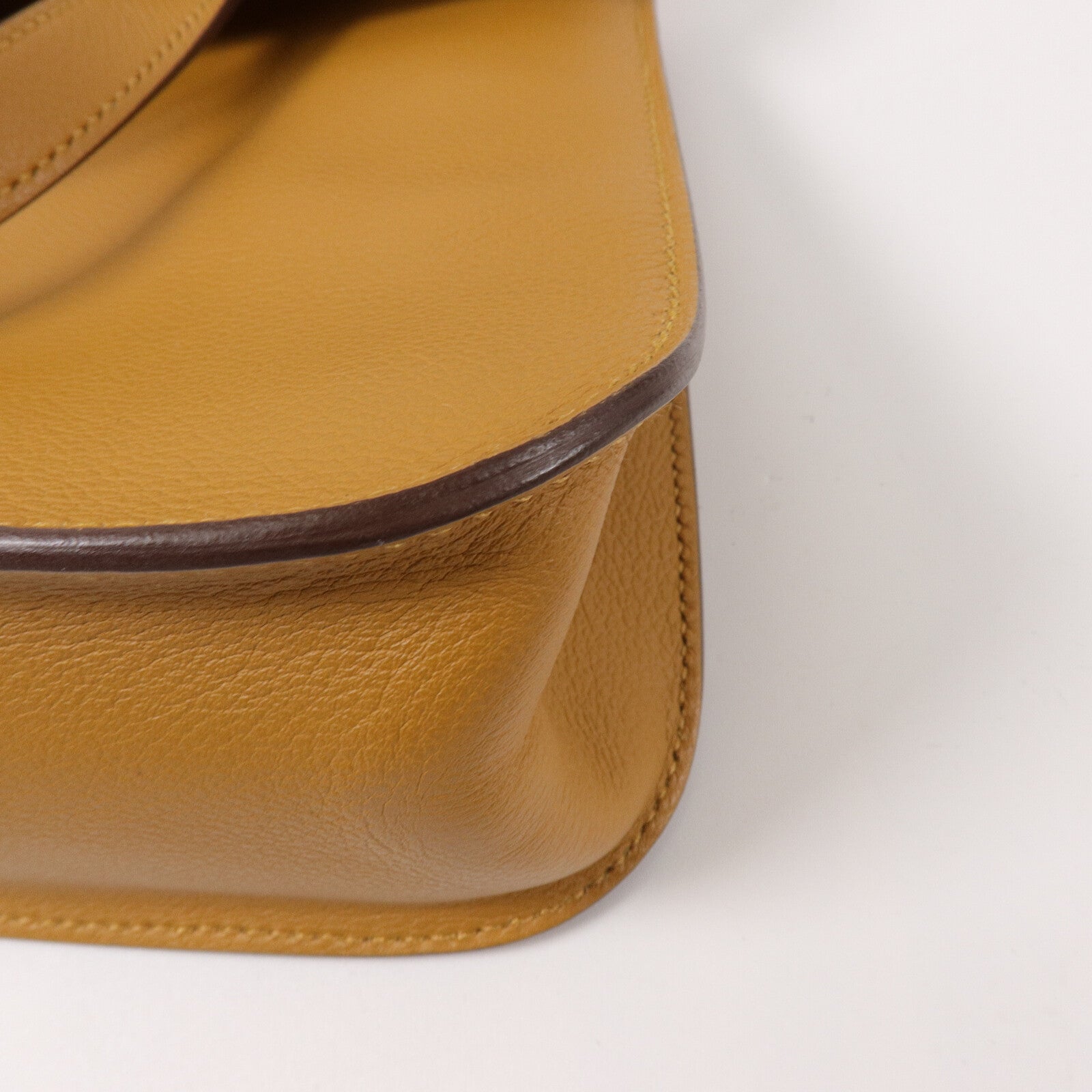 HERMES Evercolor皮革Halzan 25手挽肩背兩用袋Caramel