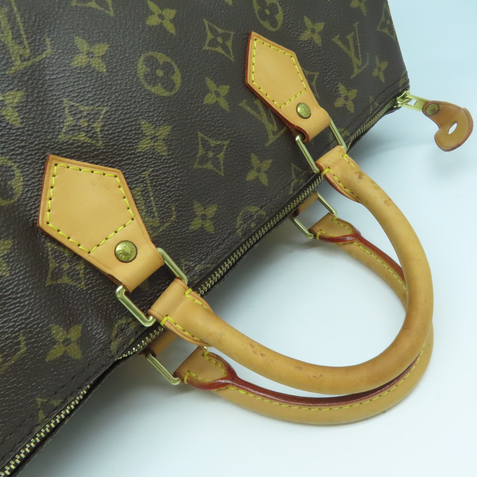 LOUIS VUITTON 【激減優惠】Monogram Speedy 35金扣手挽袋啡色