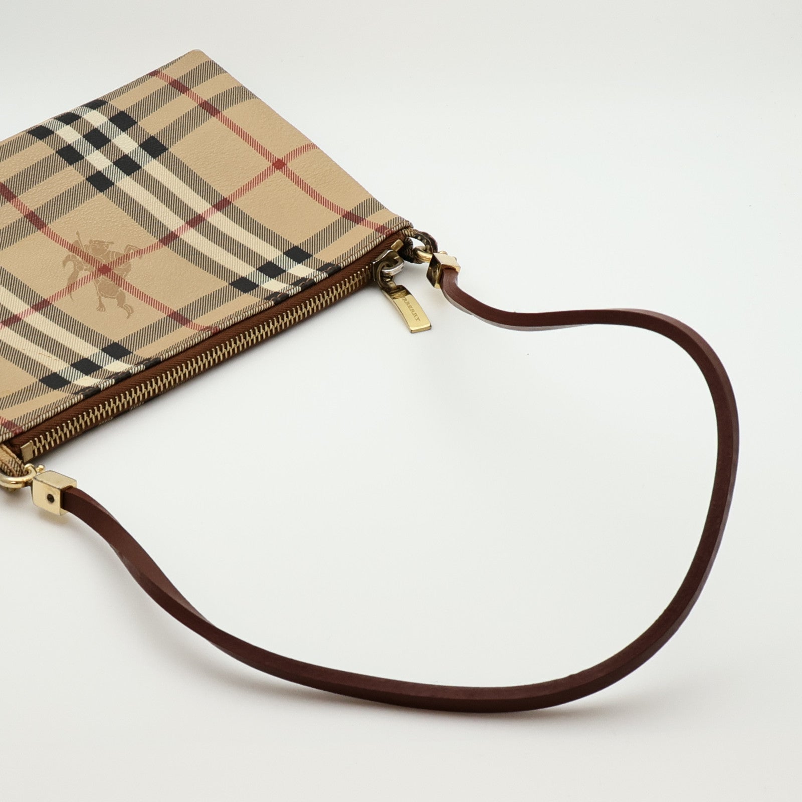 BURBERRY 塗層帆布Shoulder Bag金扣肩背袋
