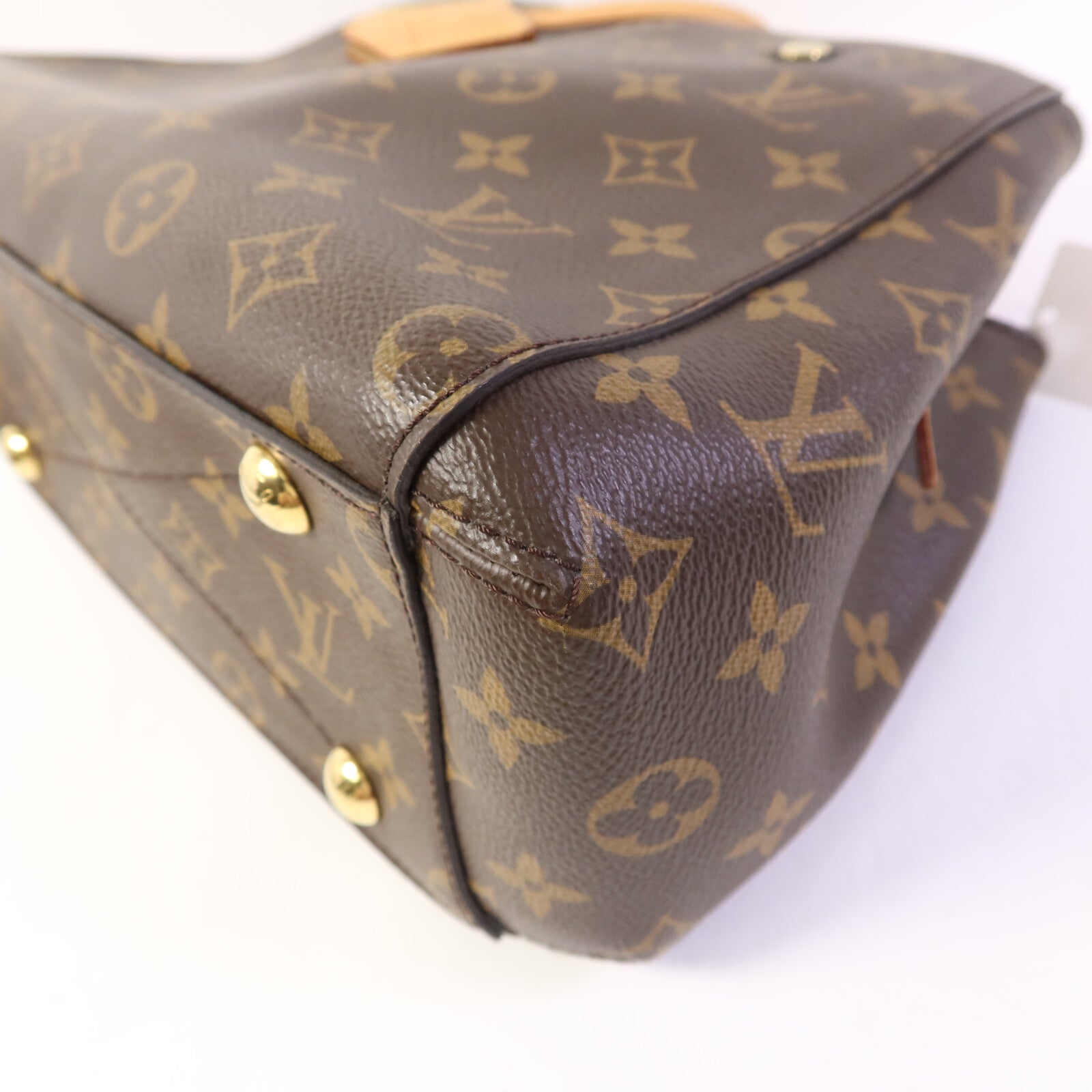 LOUIS VUITTON Monogram Montaigne BB金扣手挽肩背兩用袋棕色