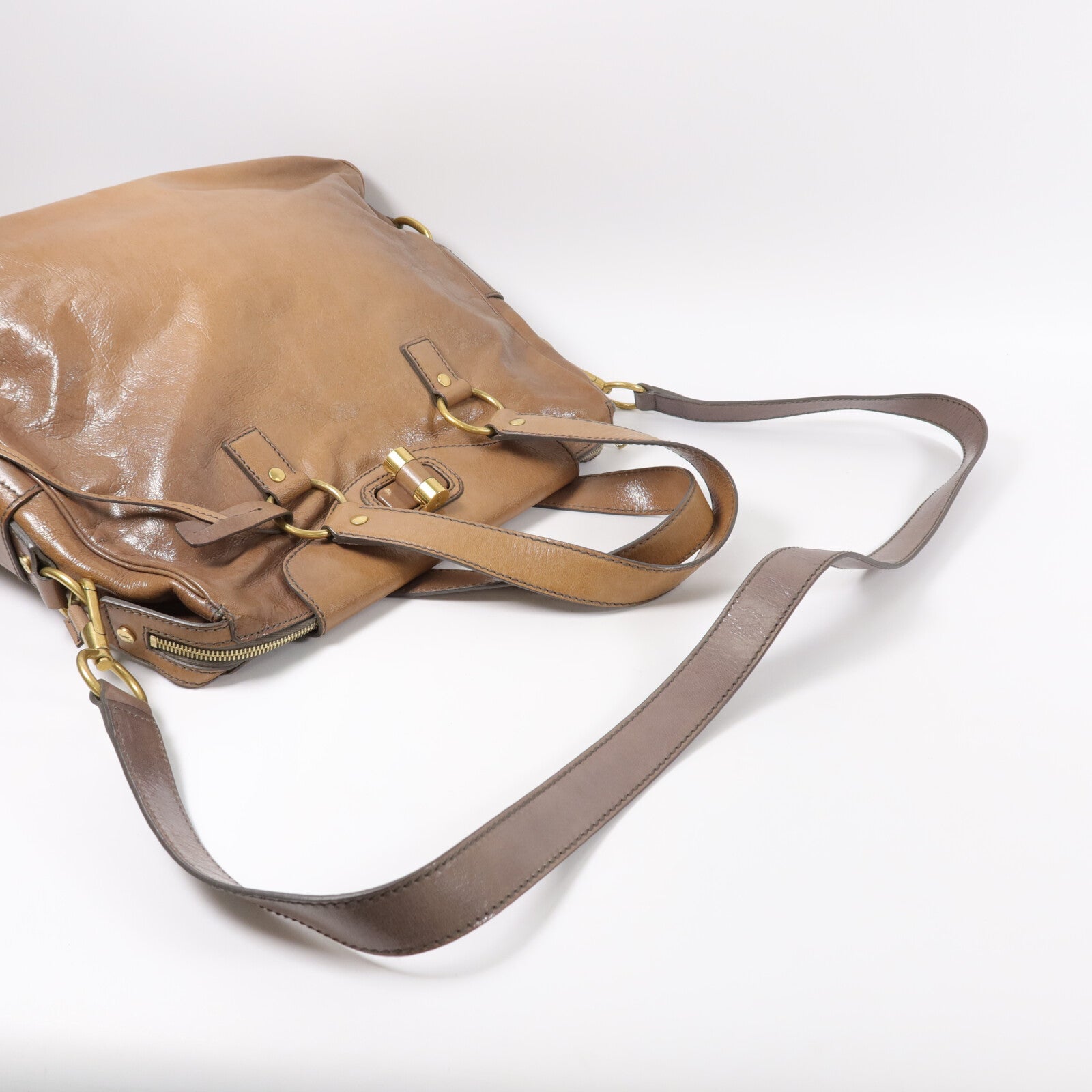SAINT LAURENT 牛皮皮革2 Way Shoulder手挽肩背兩用袋