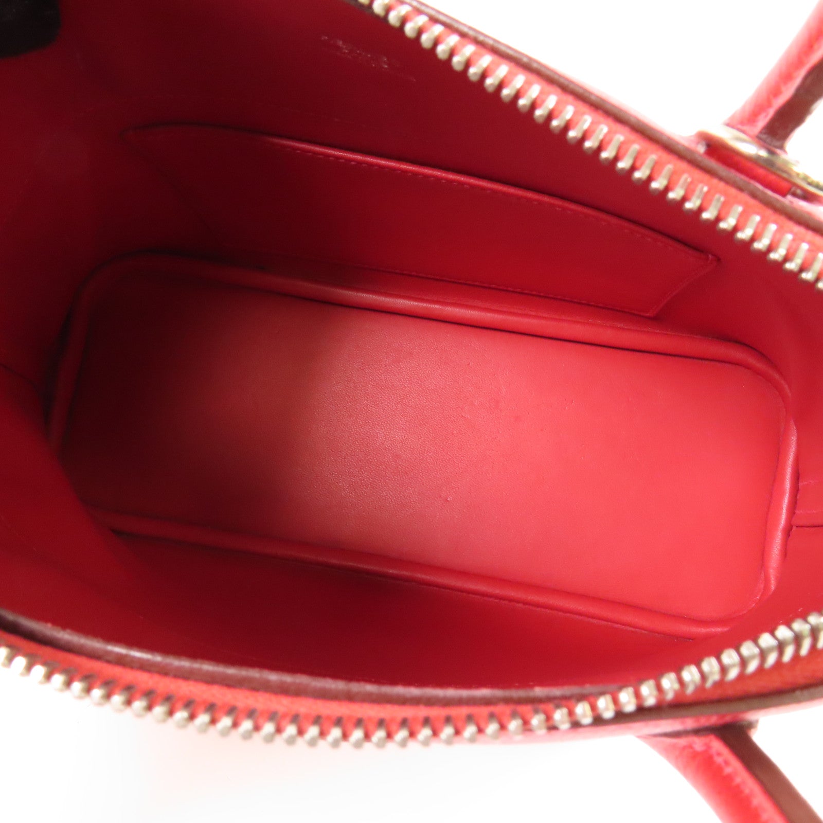 HERMES Epsom皮革Bolide 27銀扣手挽肩背兩用袋Q5 Rouge Casaque