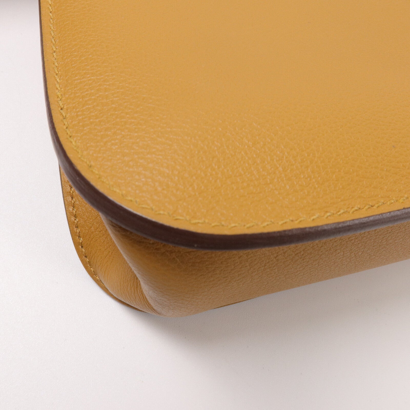 HERMES Evercolor皮革Halzan 25手挽肩背兩用袋Caramel