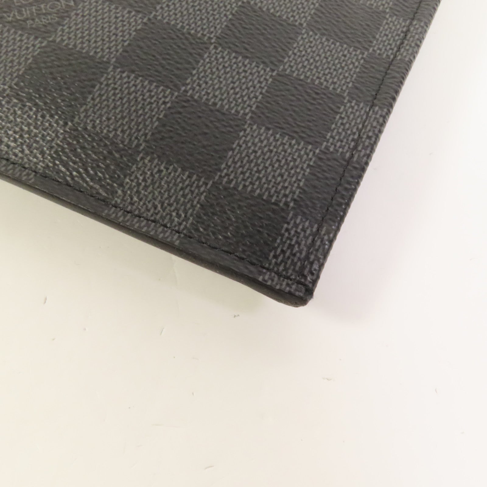 LOUIS VUITTON Damier Graphite Pochette Jour GM銀扣手提包