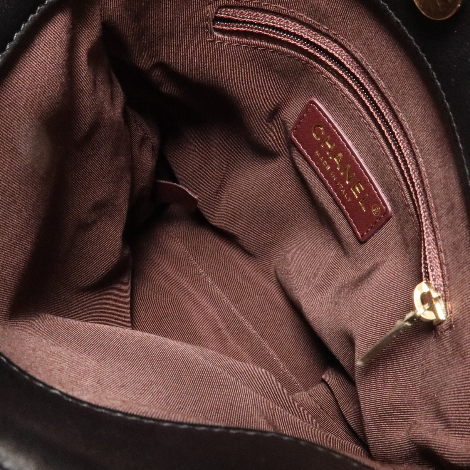 CHANEL 羊皮皮革Cage Shopping Bag鏈帶肩背袋