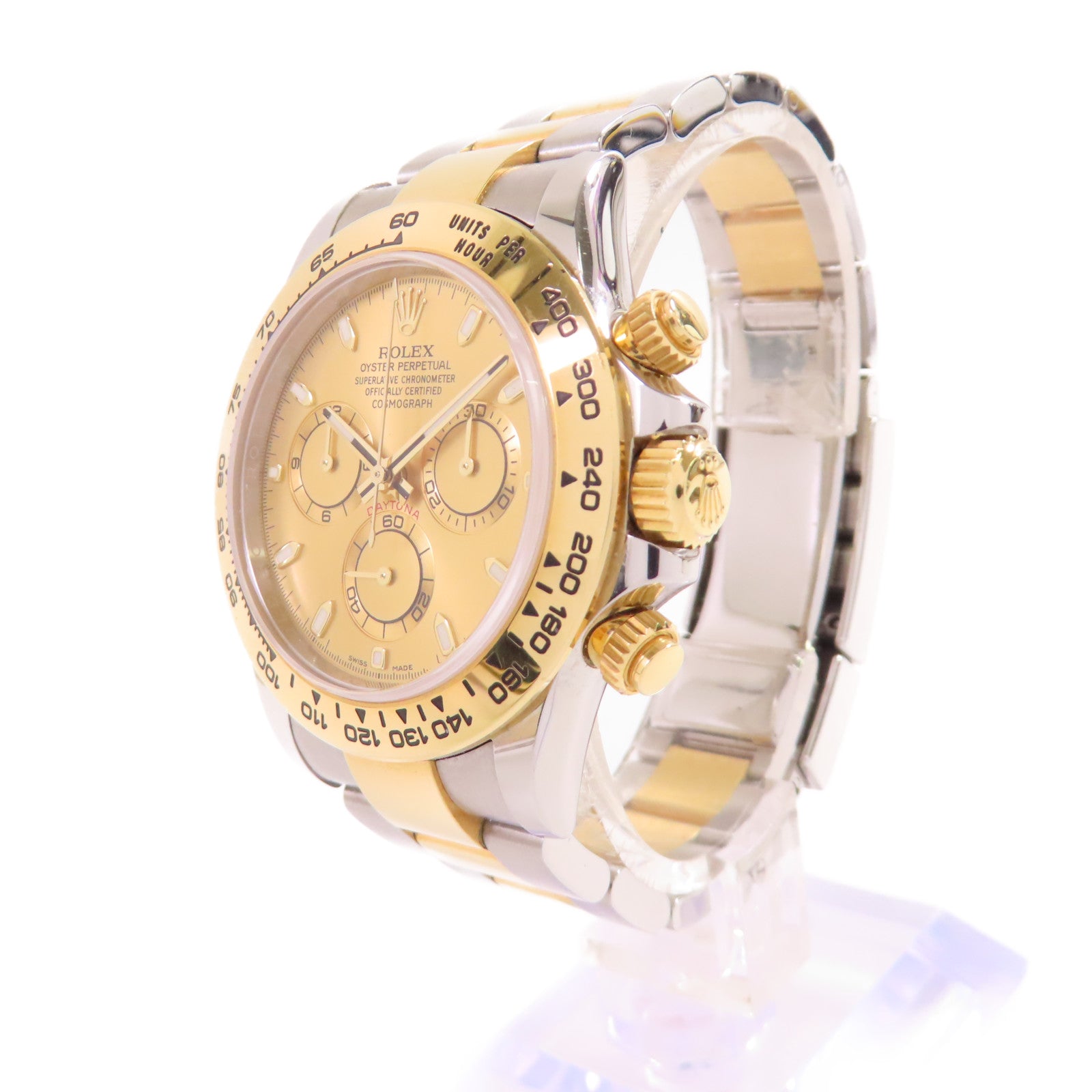 ROLEX Daytona Watch不鏽鋼/18K黃金自動機芯手錶金色