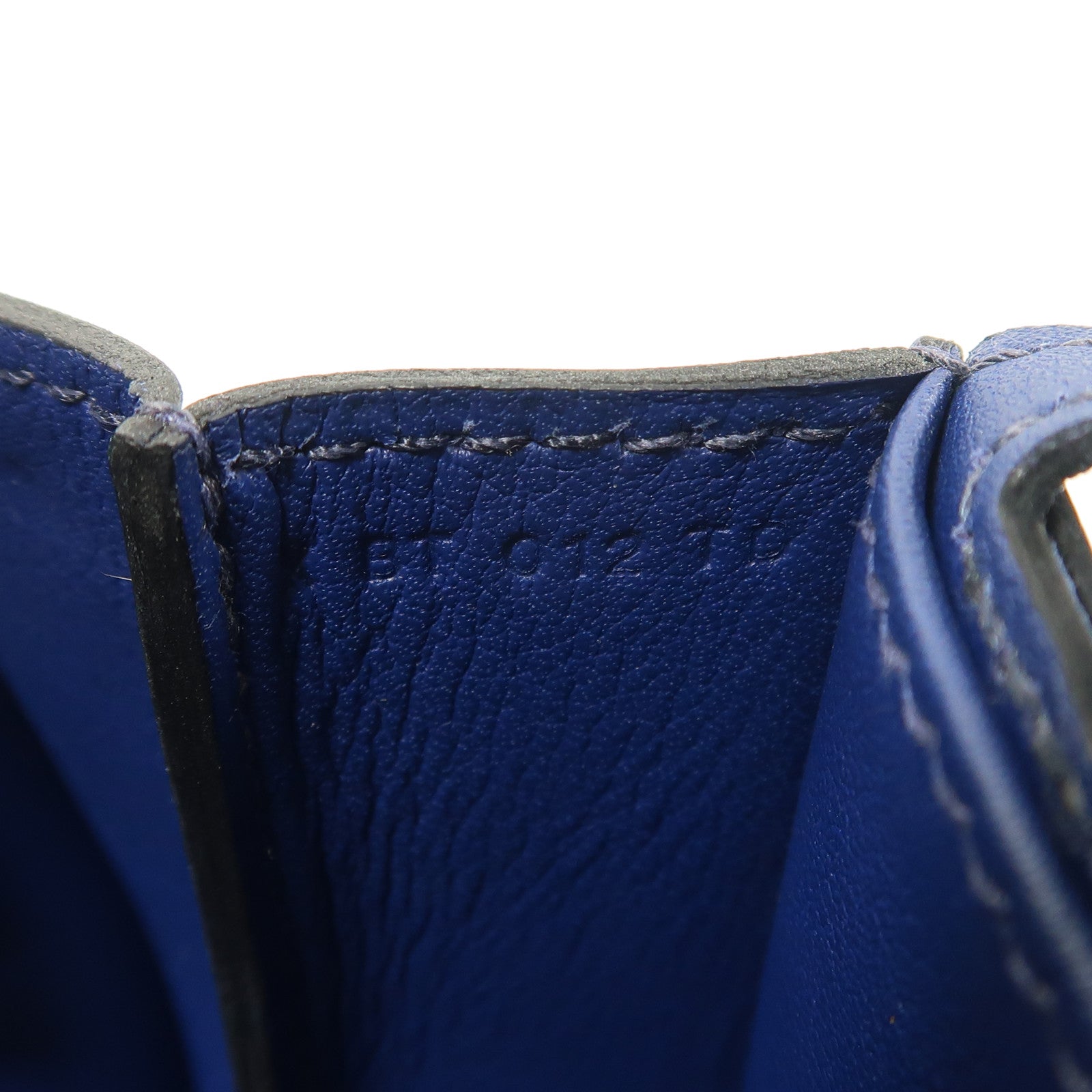 HERMES PHW Mini Halzan 2way Shoulder Bag Swift Leather Bleu Encre