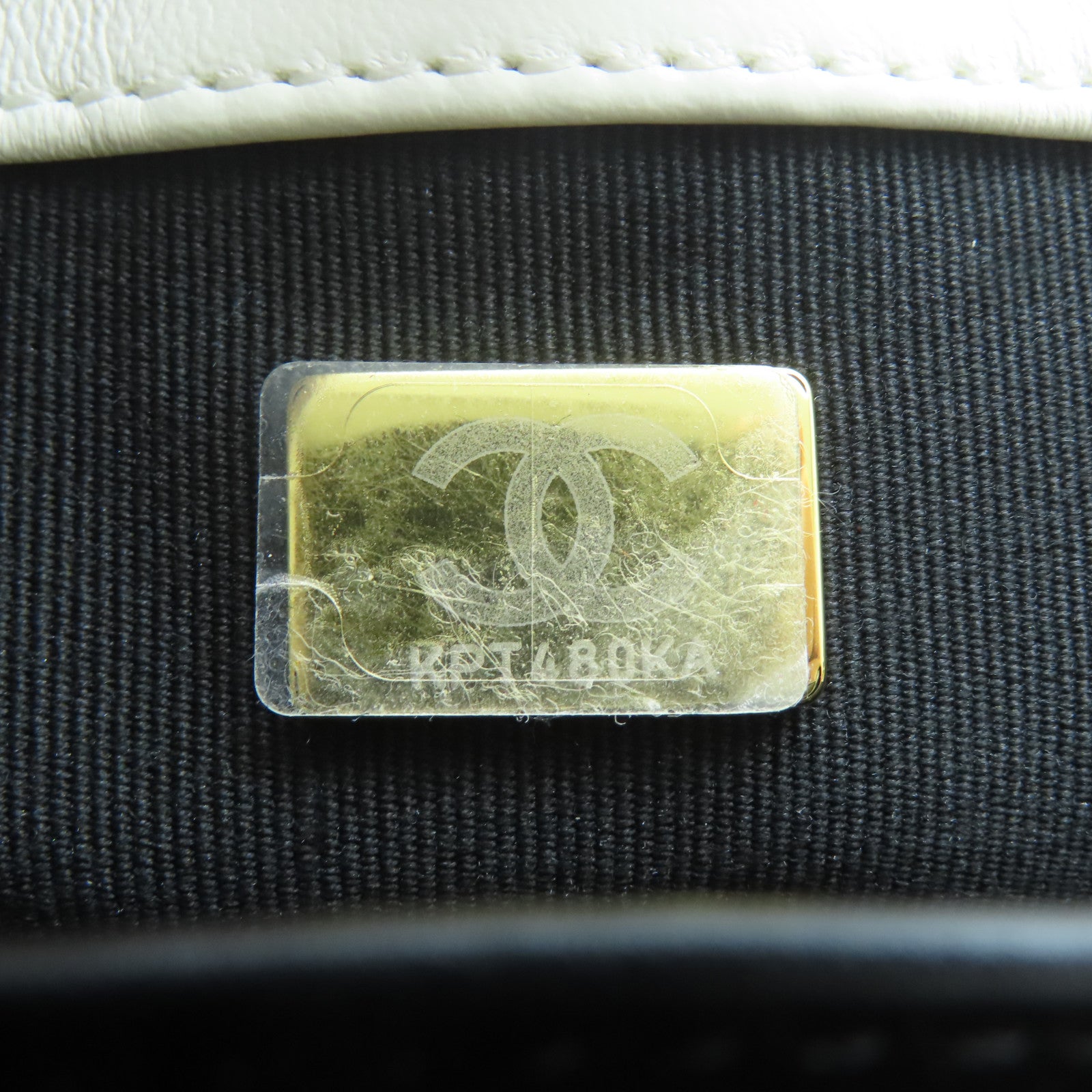 CHANEL 【激減優惠】菱格羊皮皮革Coco Mark金扣鏈帶手挽肩背兩用袋白色