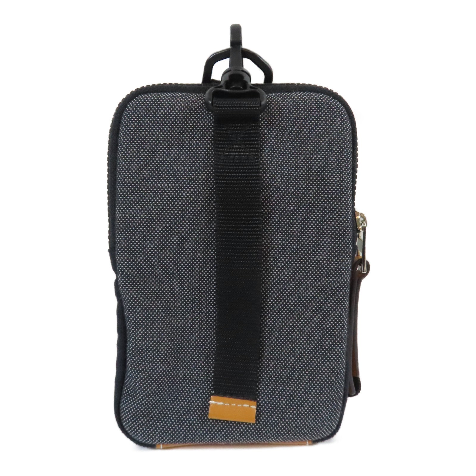 LOEWE 【激減優惠】帆布Eye/Loewe/Nature銀扣手機袋黑色