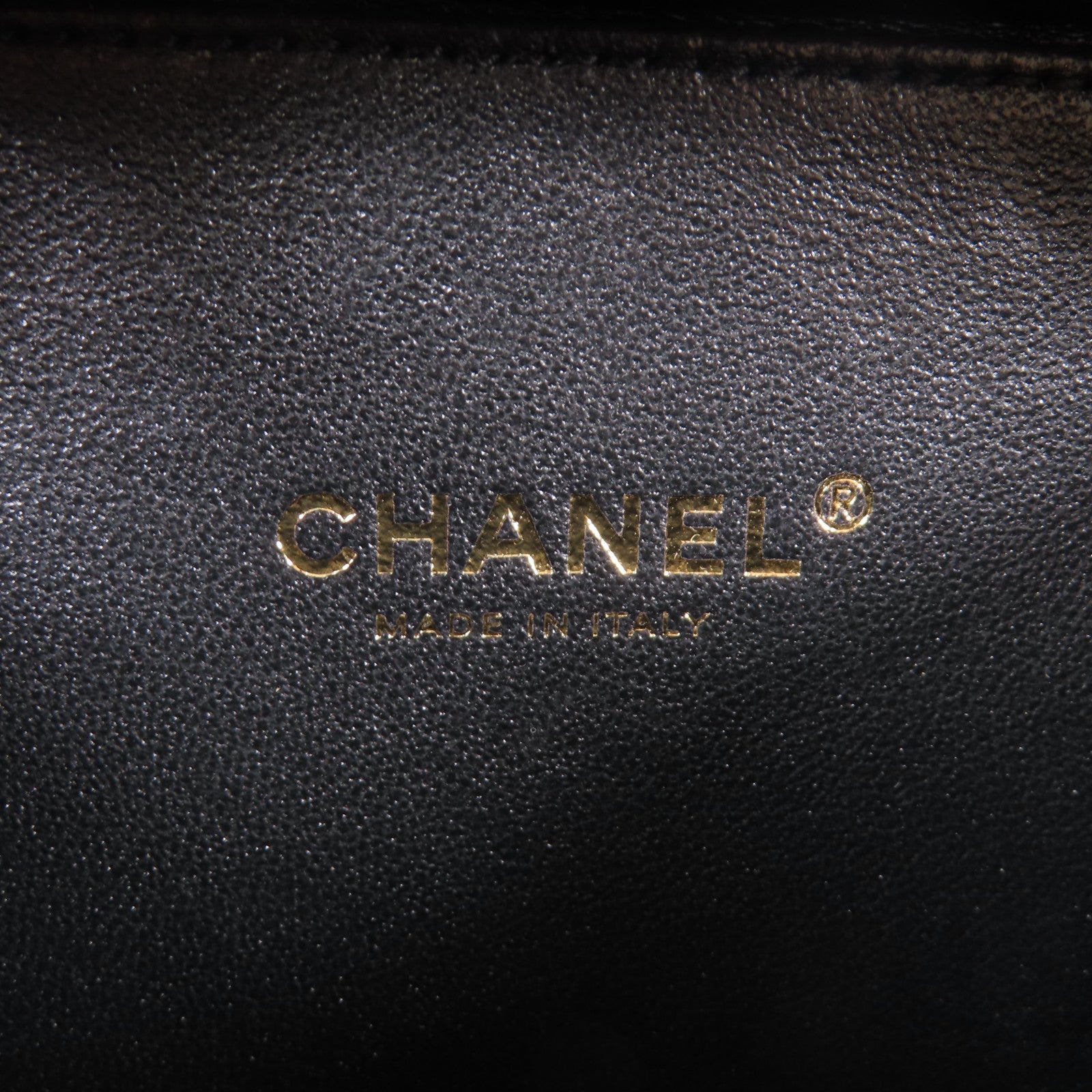 CHANEL 菱格Caviar皮革Vanity Case金扣鏈帶手挽肩背兩用袋黑色