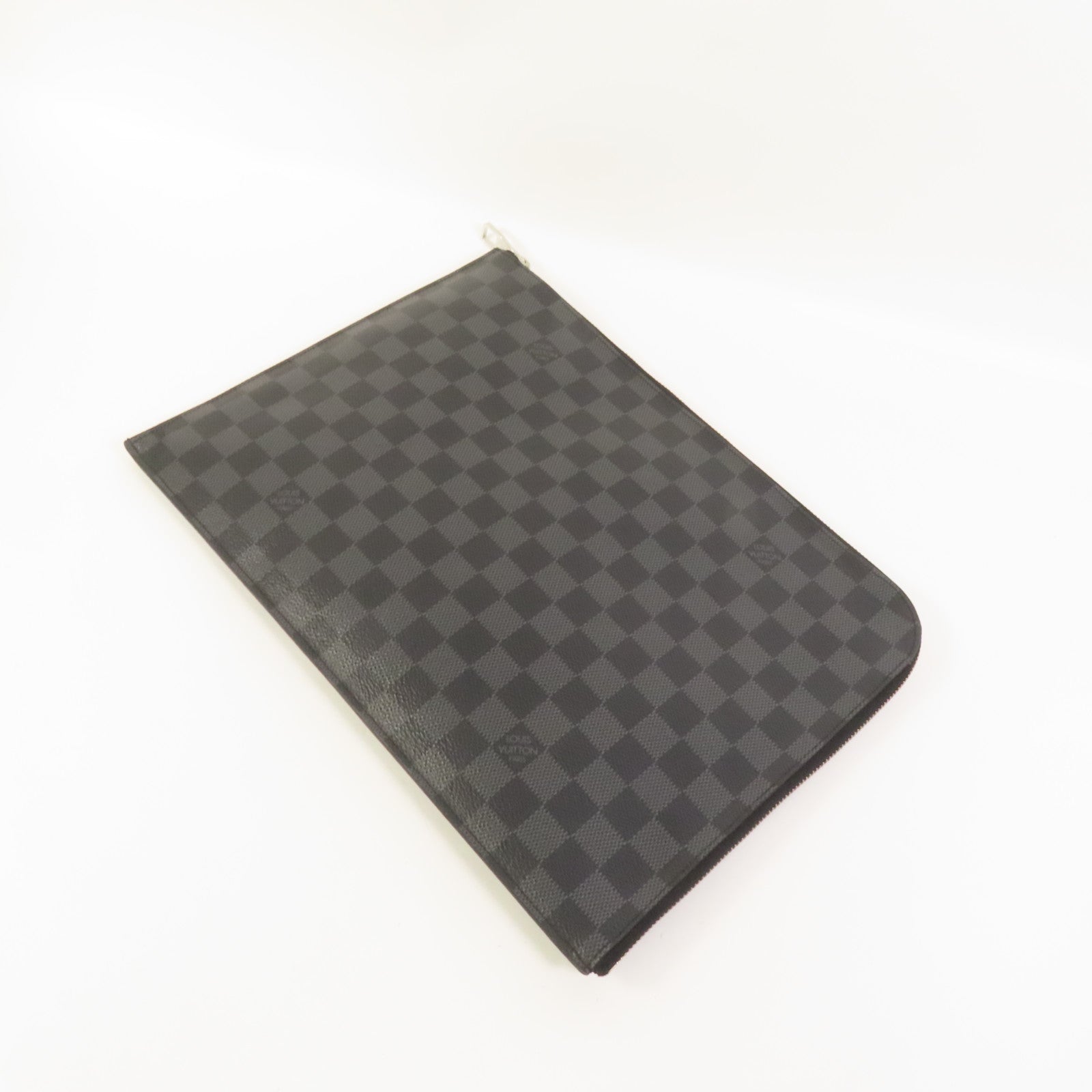 LOUIS VUITTON Damier Graphite Pochette Jour GM銀扣手提包