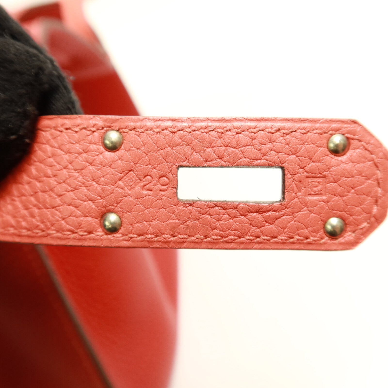 HERMES Togo皮革Jypsiere 34肩背袋Rouge Casaque