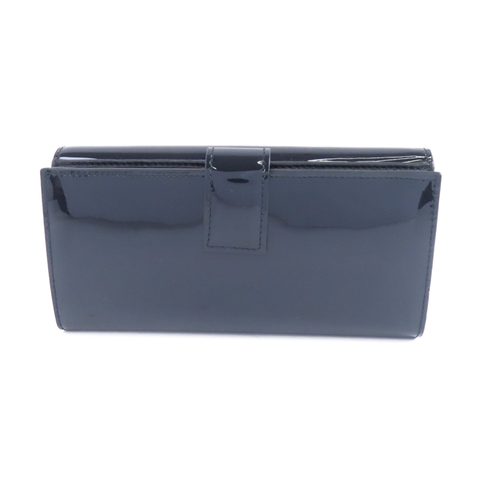 Alexander McQueen 漆皮皮革Skull Long Wallet金扣長錢包黑色