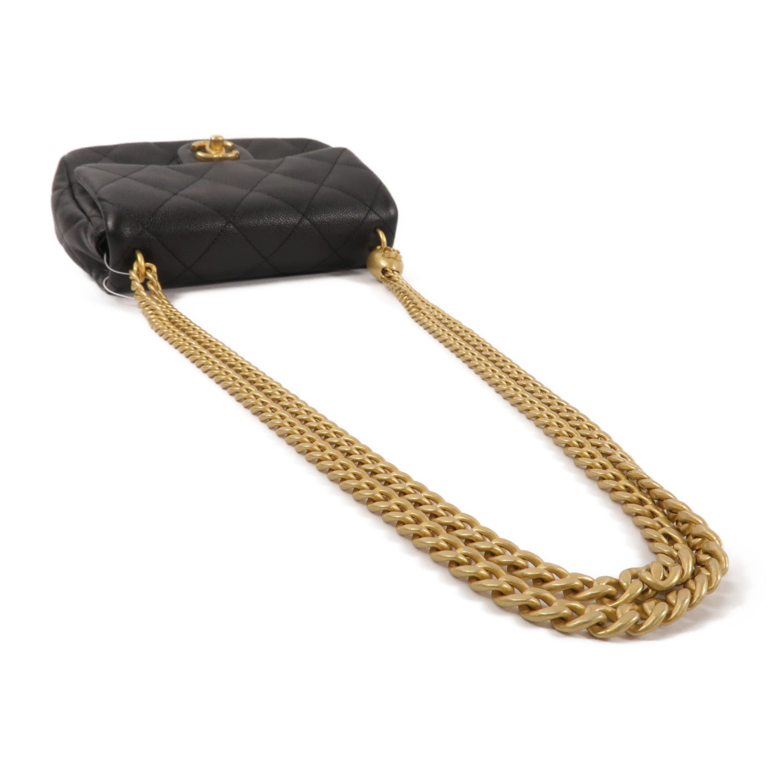 CHANEL 牛皮皮革Heart Crush Mini Flap Bag鏈帶肩背袋