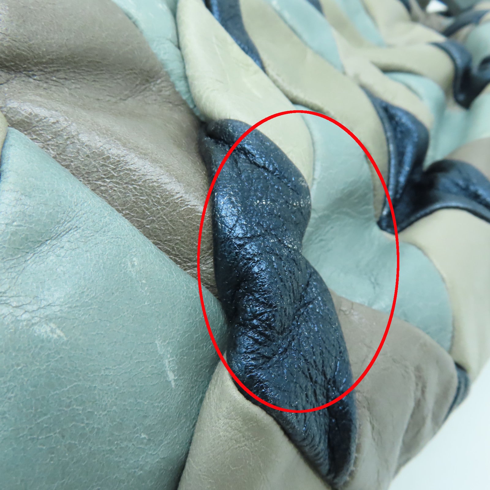 Miu Miu 【激減優惠】牛皮皮革2 Way Shoulder金扣手挽肩背兩用袋藍色/灰色