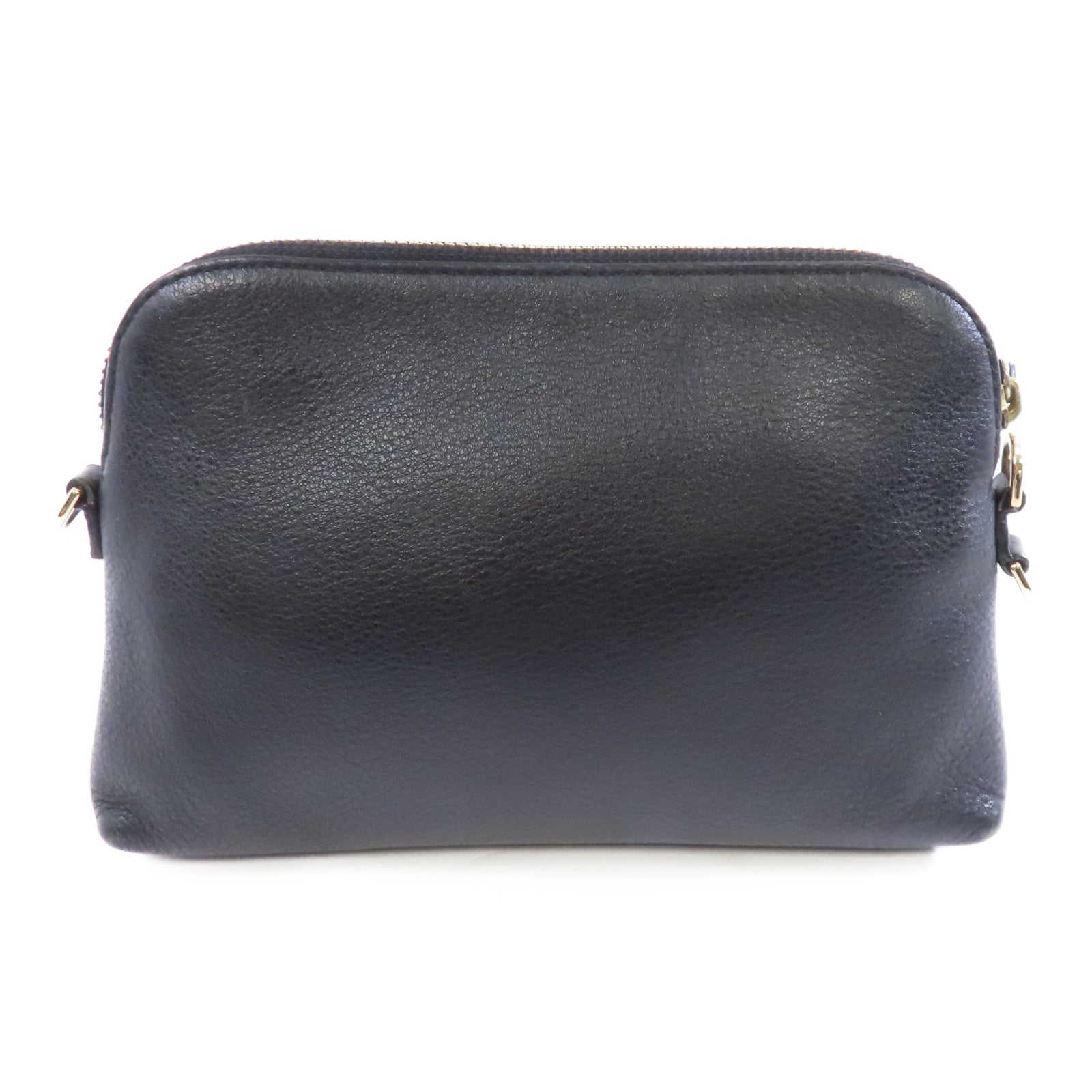 Tory Burch 【激減優惠】牛皮皮革Shoulder Bag金扣肩背袋黑色