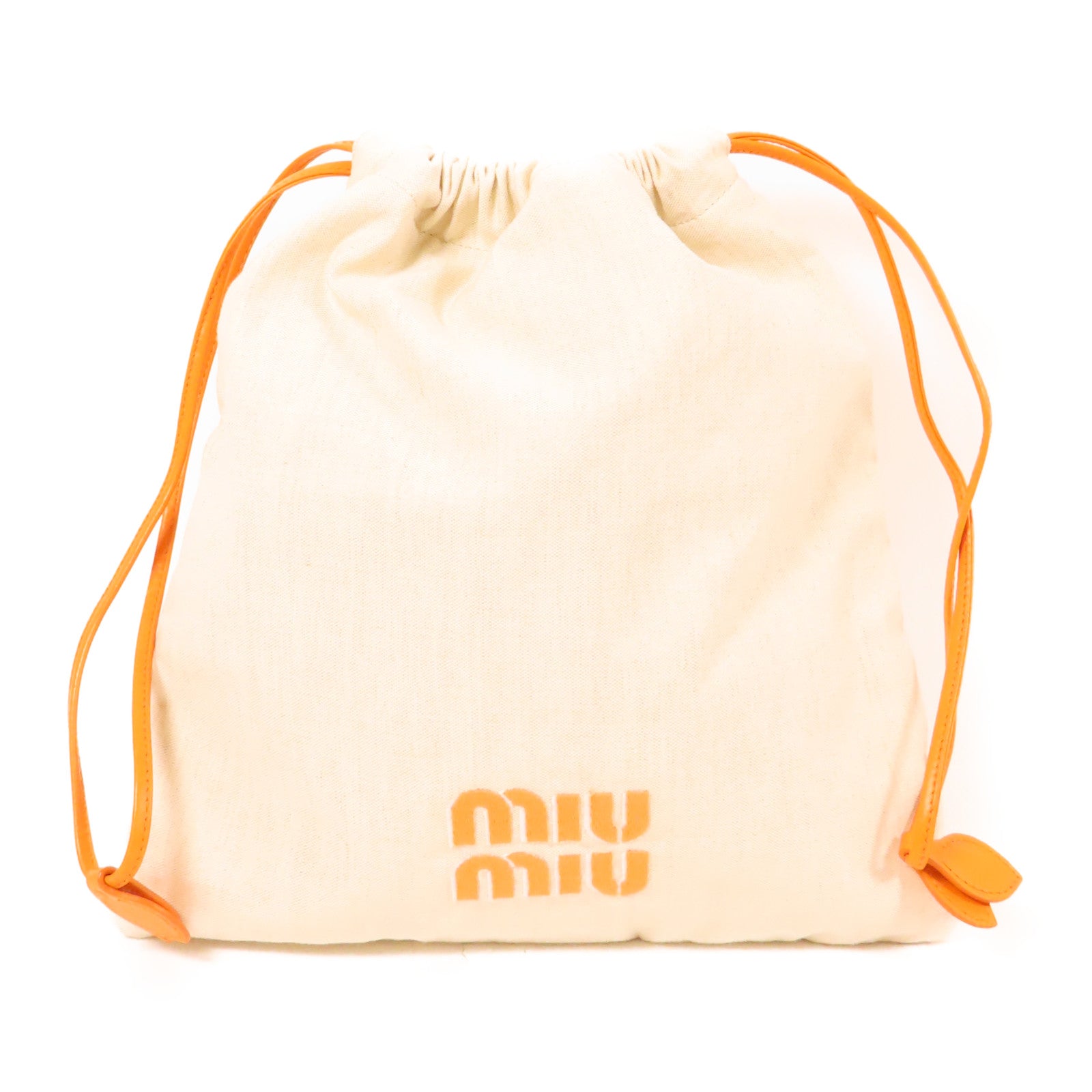 Miu Miu 【激減優惠】帆布Drawstring Bag肩背袋