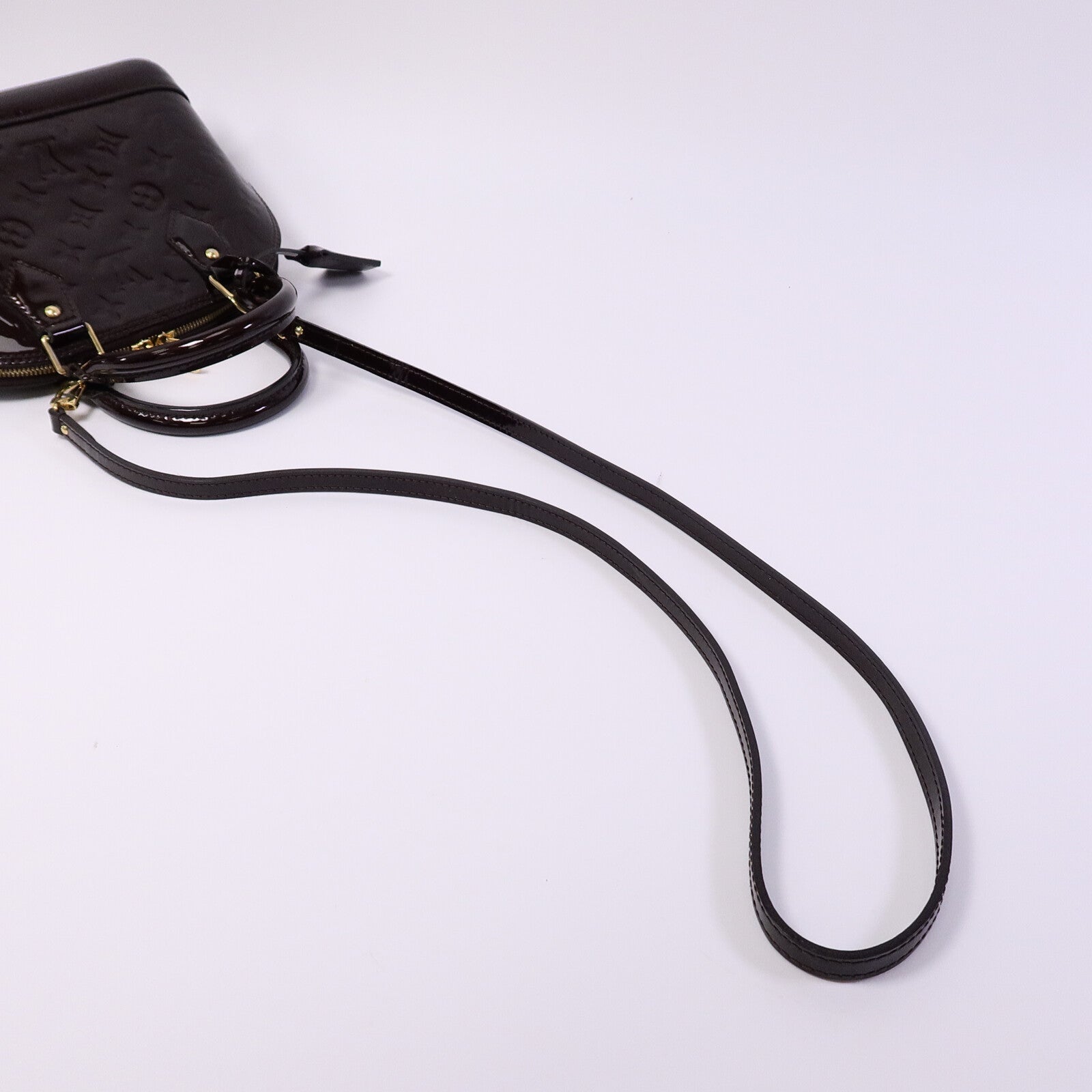 LOUIS VUITTON Monogram Vernis Alma BB手挽肩背兩用袋