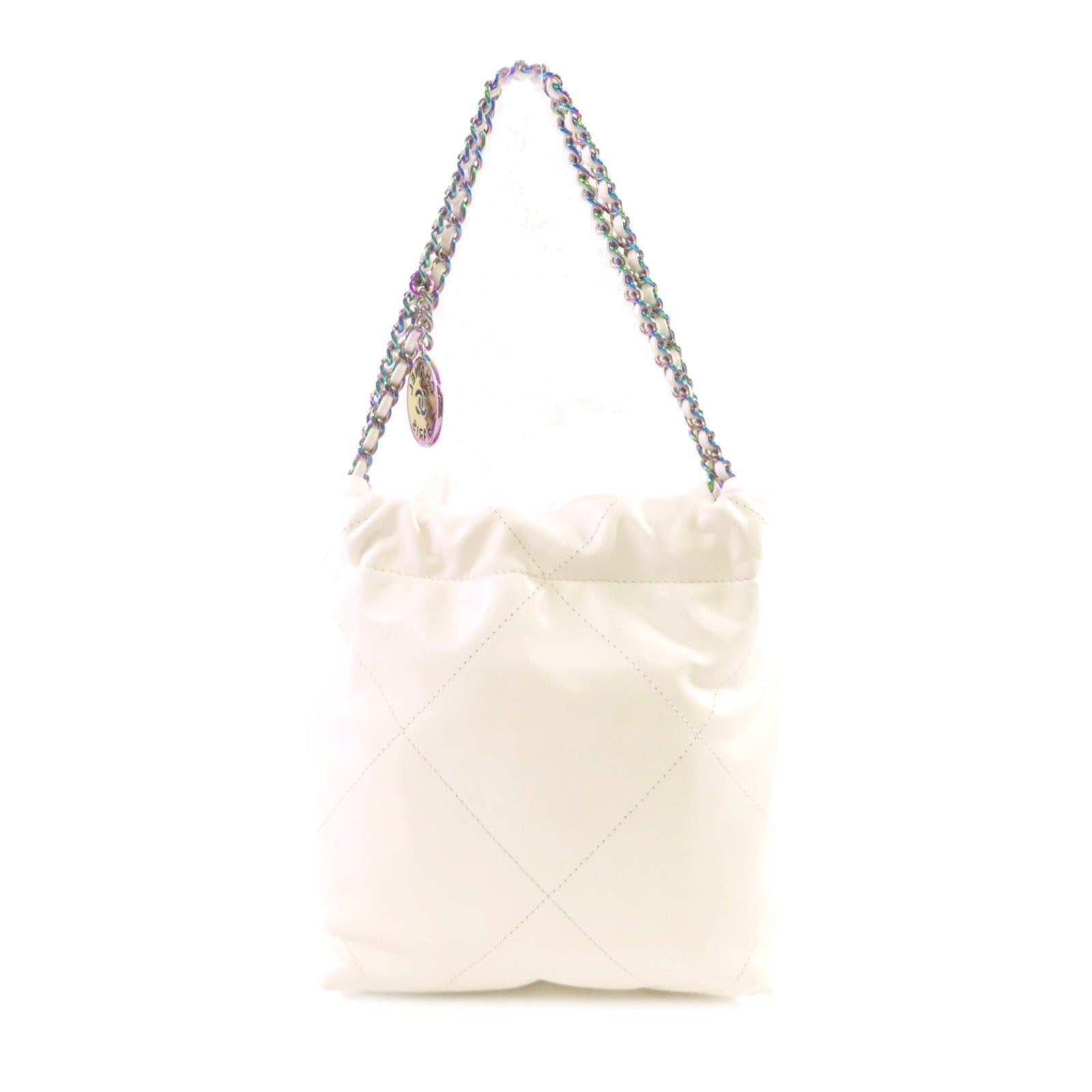CHANEL 【激減優惠】菱格牛皮皮革Chanel 22 2Way Shoulder Bag鏈帶手挽肩背兩用袋白色