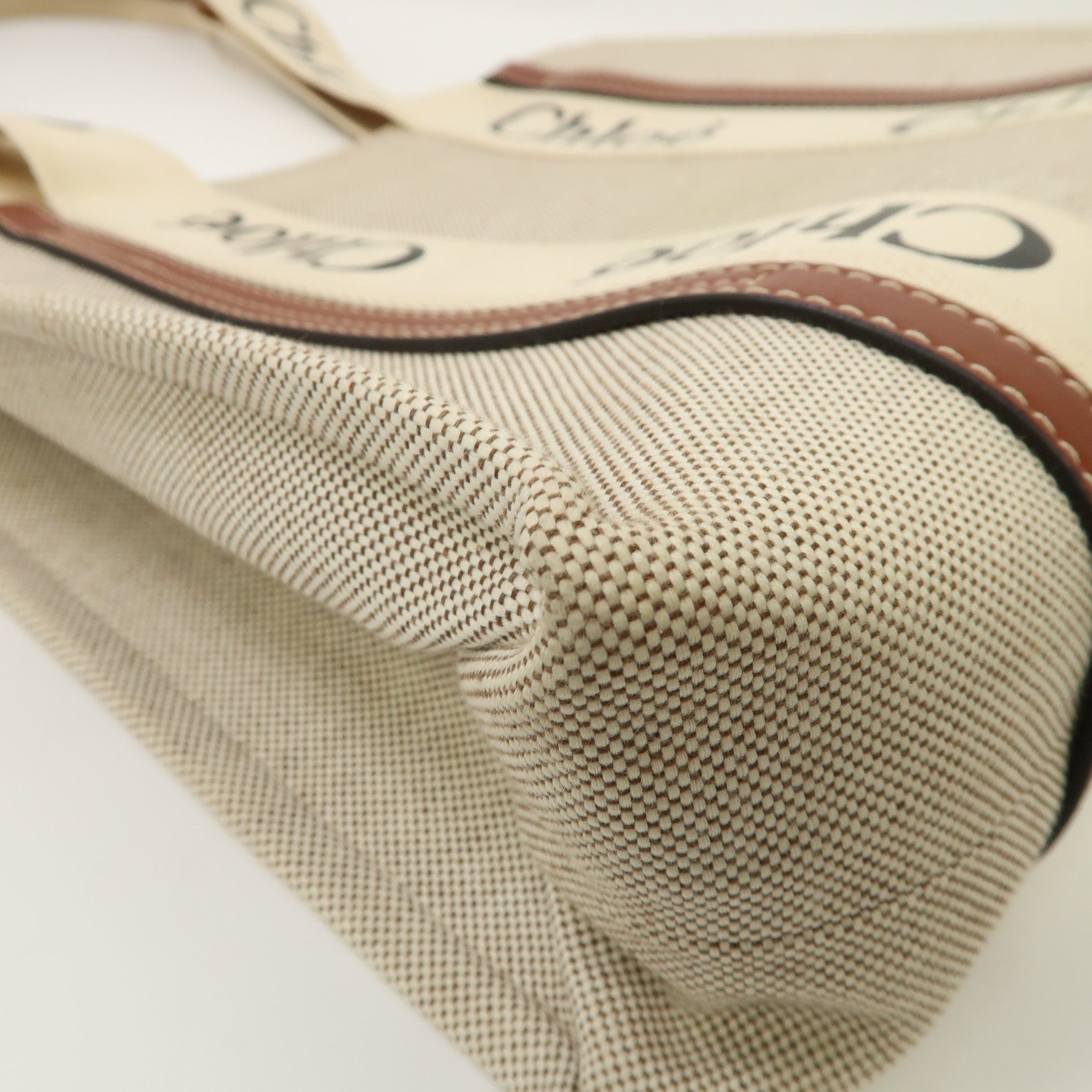Chloe 帆布Woody Tote Bag手挽袋啡色