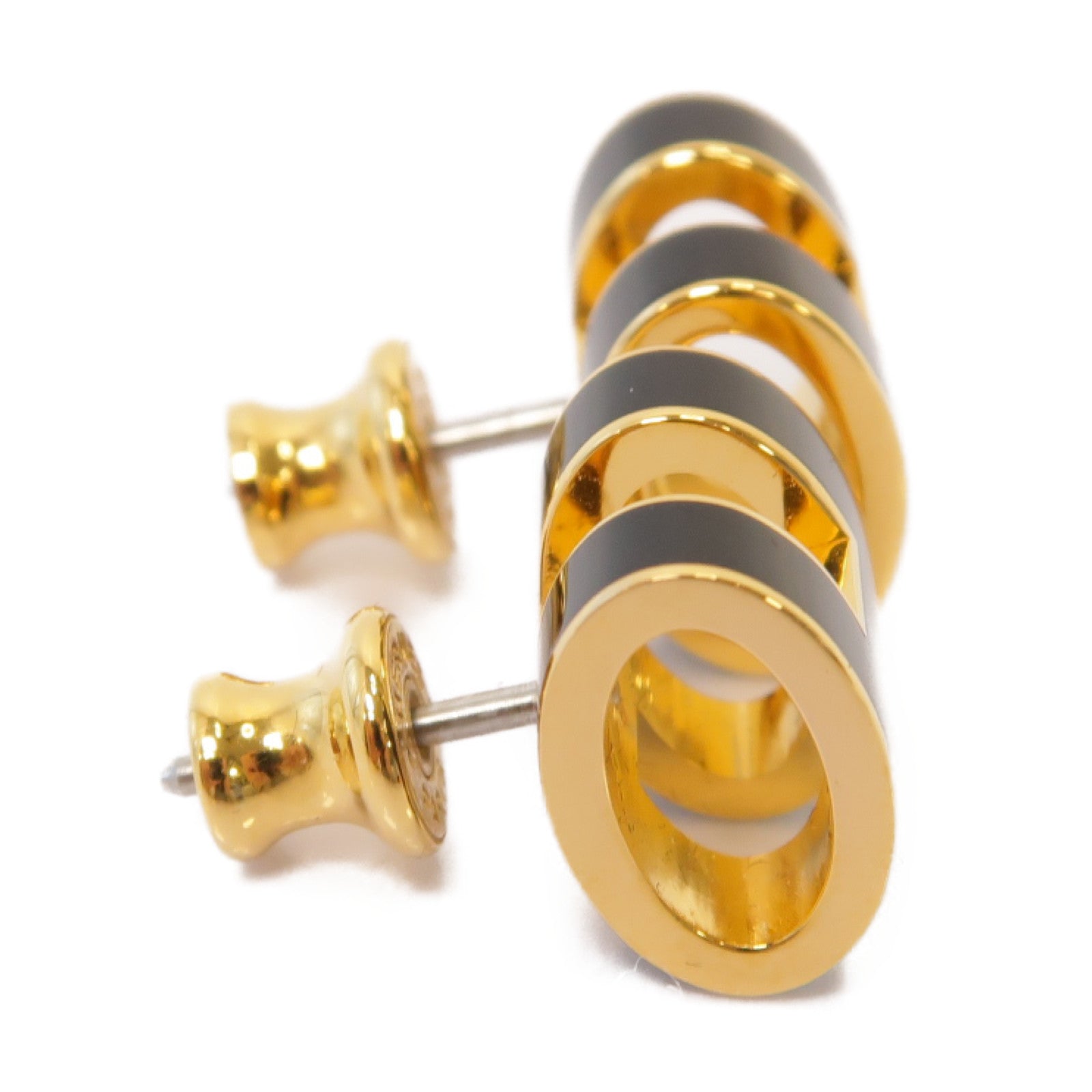 HERMES 金屬Pop H Earrings金扣耳環黑色