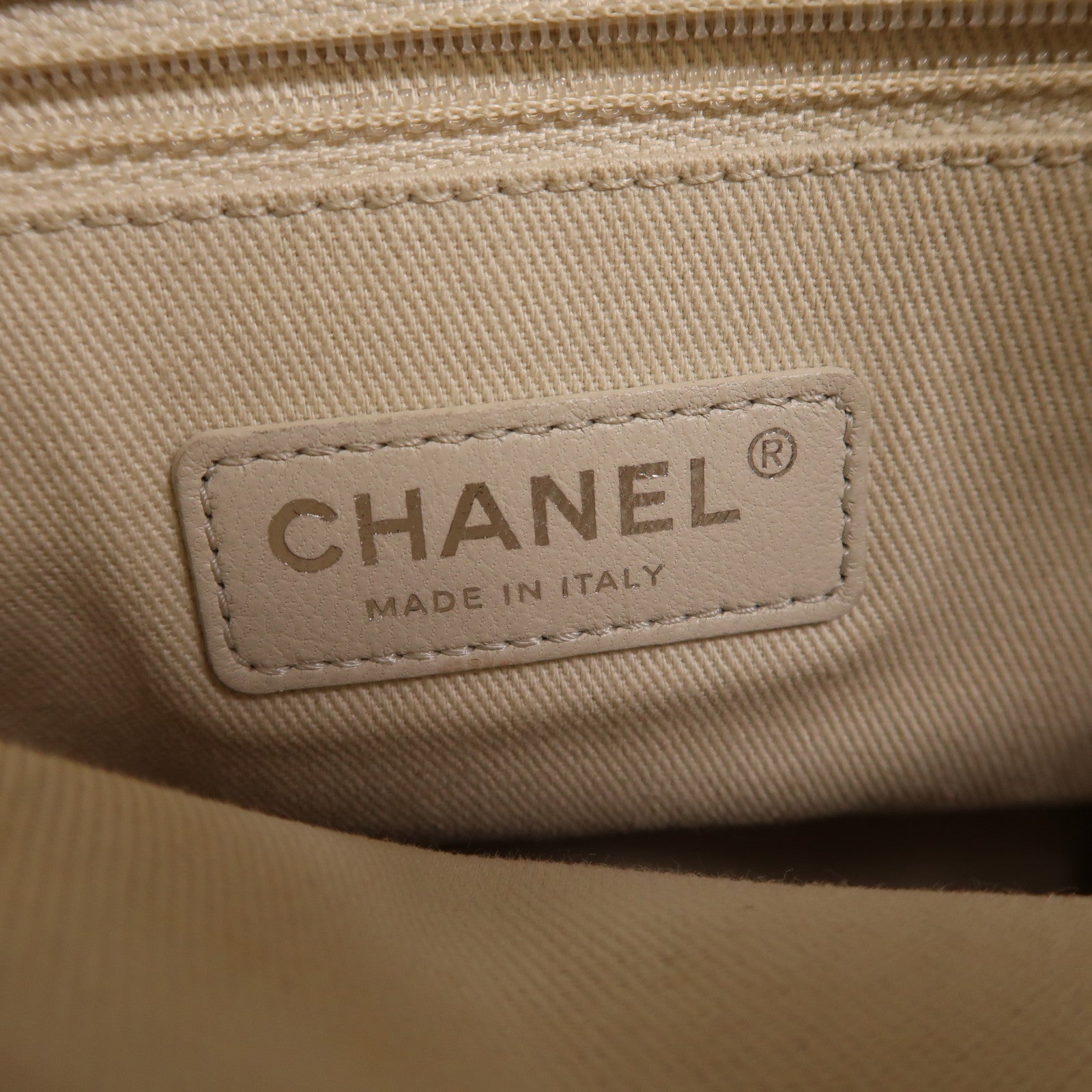 CHANEL 牛皮皮革2 Way Shoulder銀扣鏈帶手挽肩背兩用袋