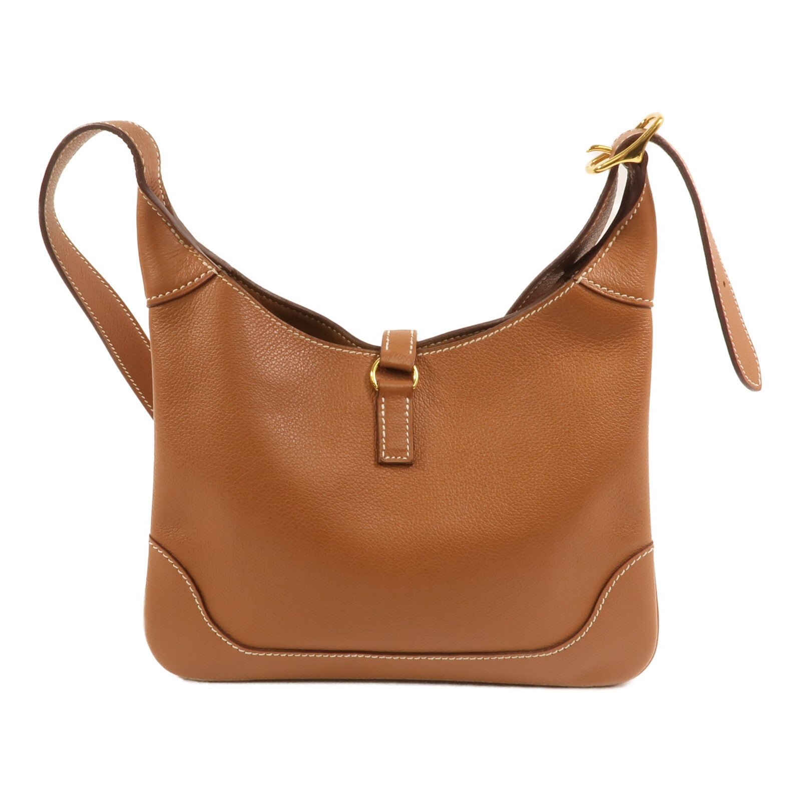 HERMES Evercolor皮革Trim Duo 24金扣肩背袋Gold