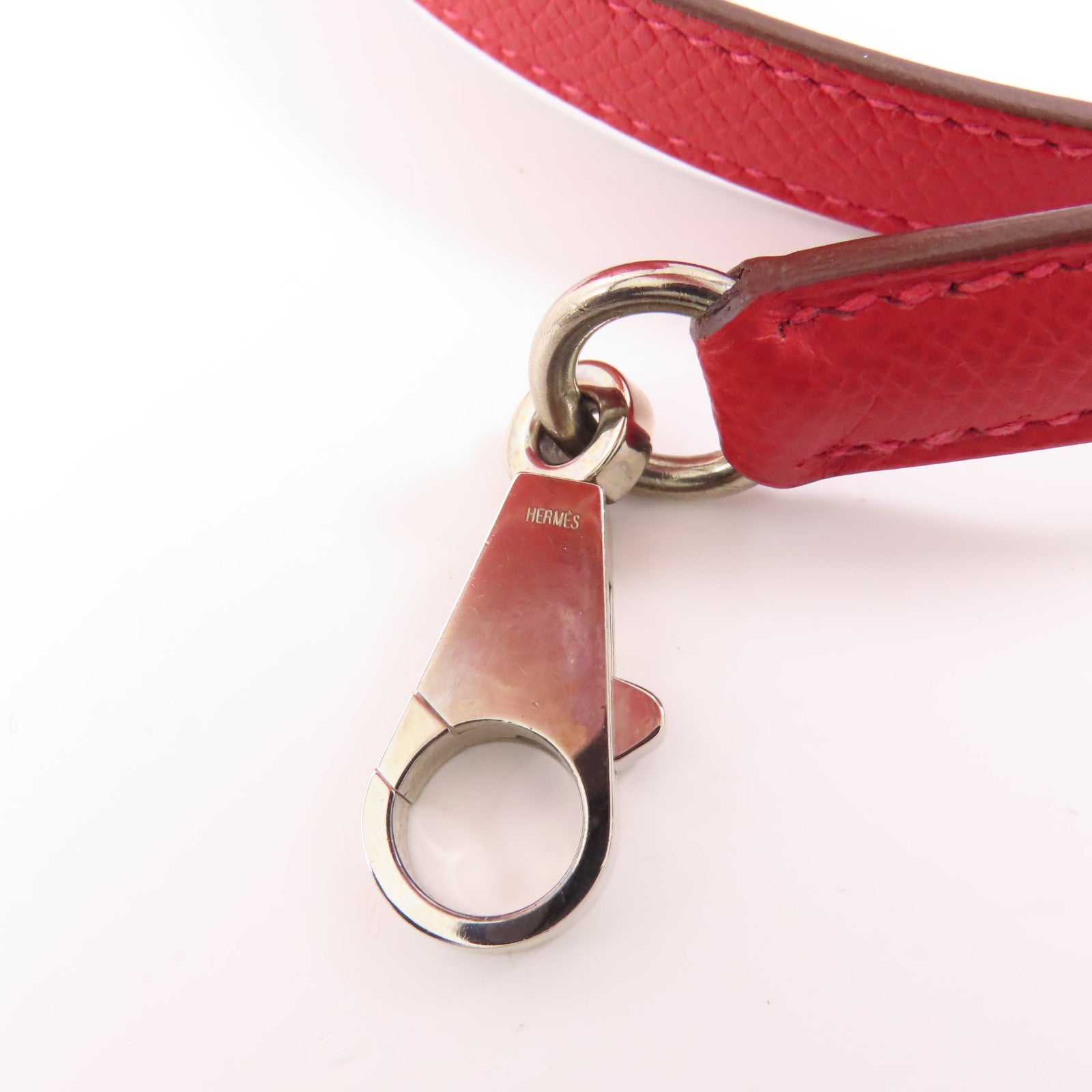 HERMES Epsom皮革Bolide 27銀扣手挽肩背兩用袋Q5 Rouge Casaque