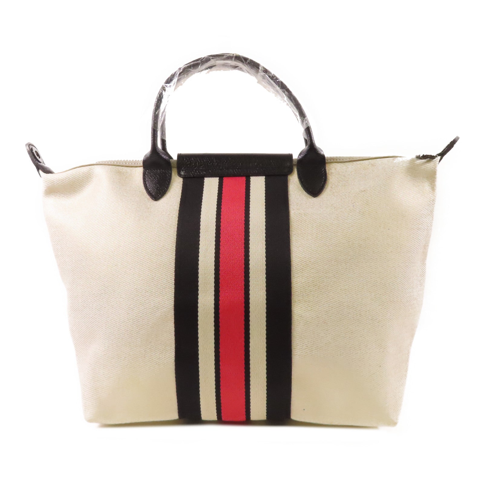 Longchamp 帆布/皮革Tote Bag手挽肩背兩用袋