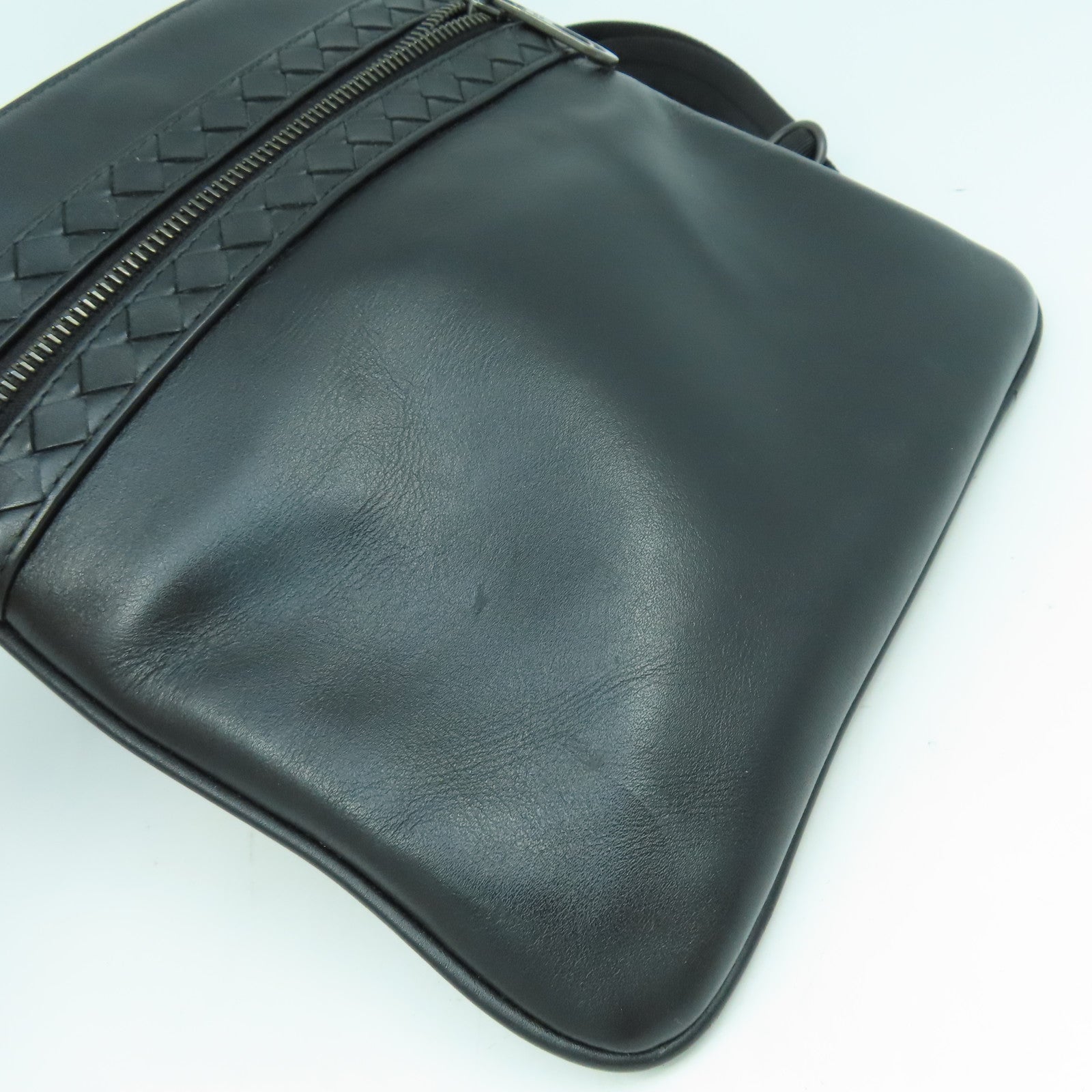 BOTTEGA VENETA 【清倉大減價】羊皮皮革Shoulder Bag肩背袋黑色