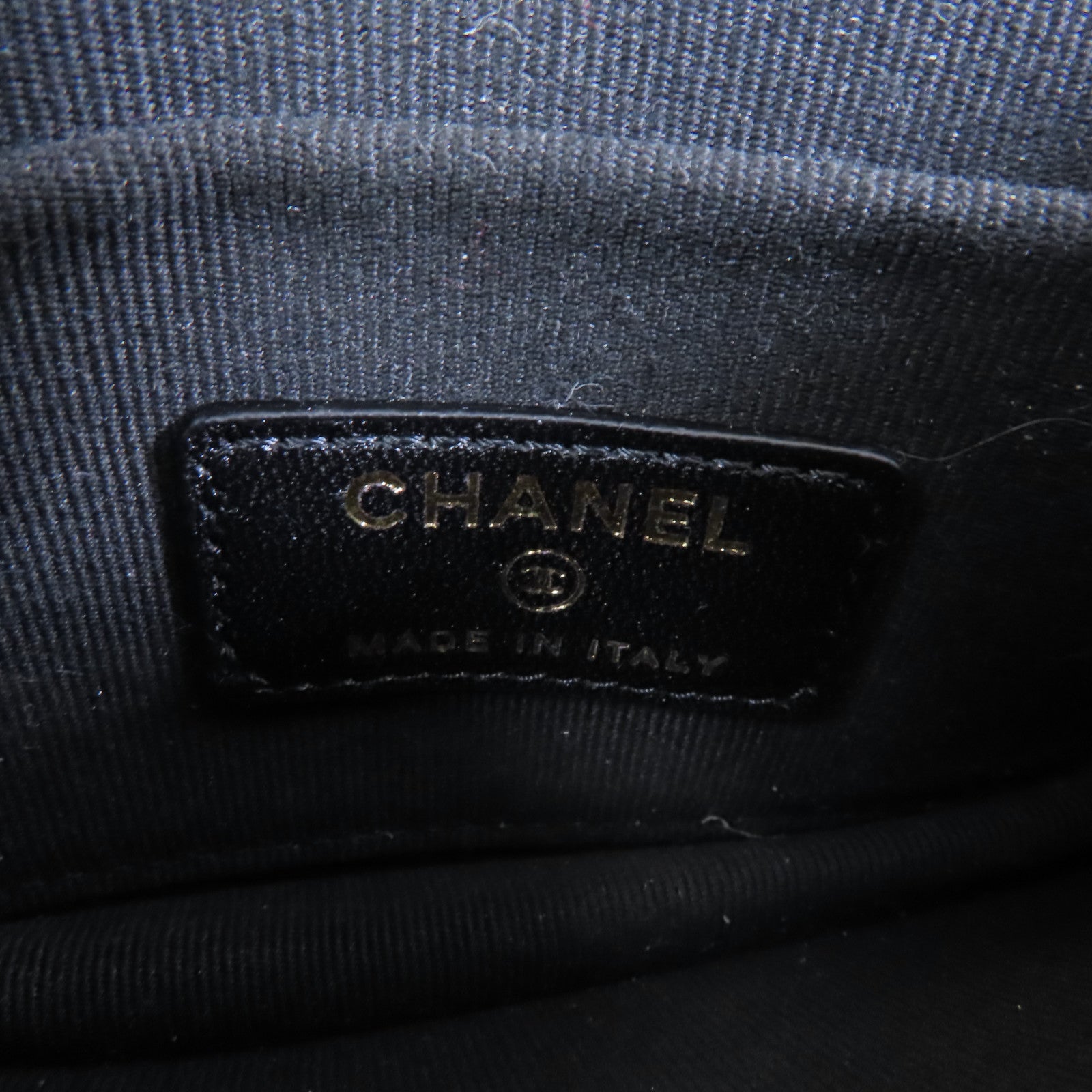CHANEL 菱格羊皮皮革Chain Shoulder Bag金扣鏈帶肩背袋黑色
