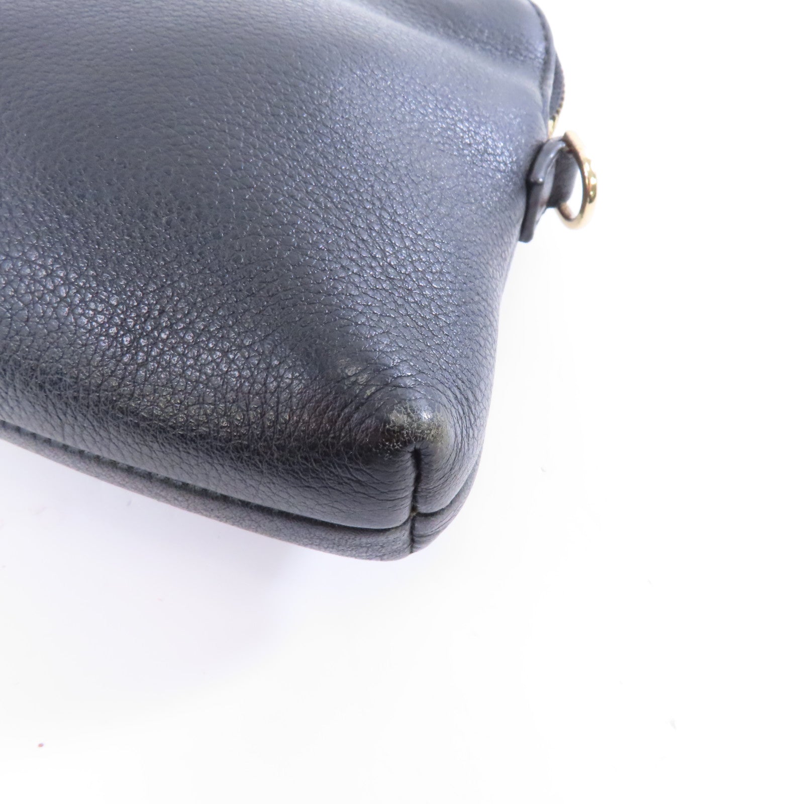 Tory Burch 【激減優惠】牛皮皮革Shoulder Bag金扣肩背袋黑色