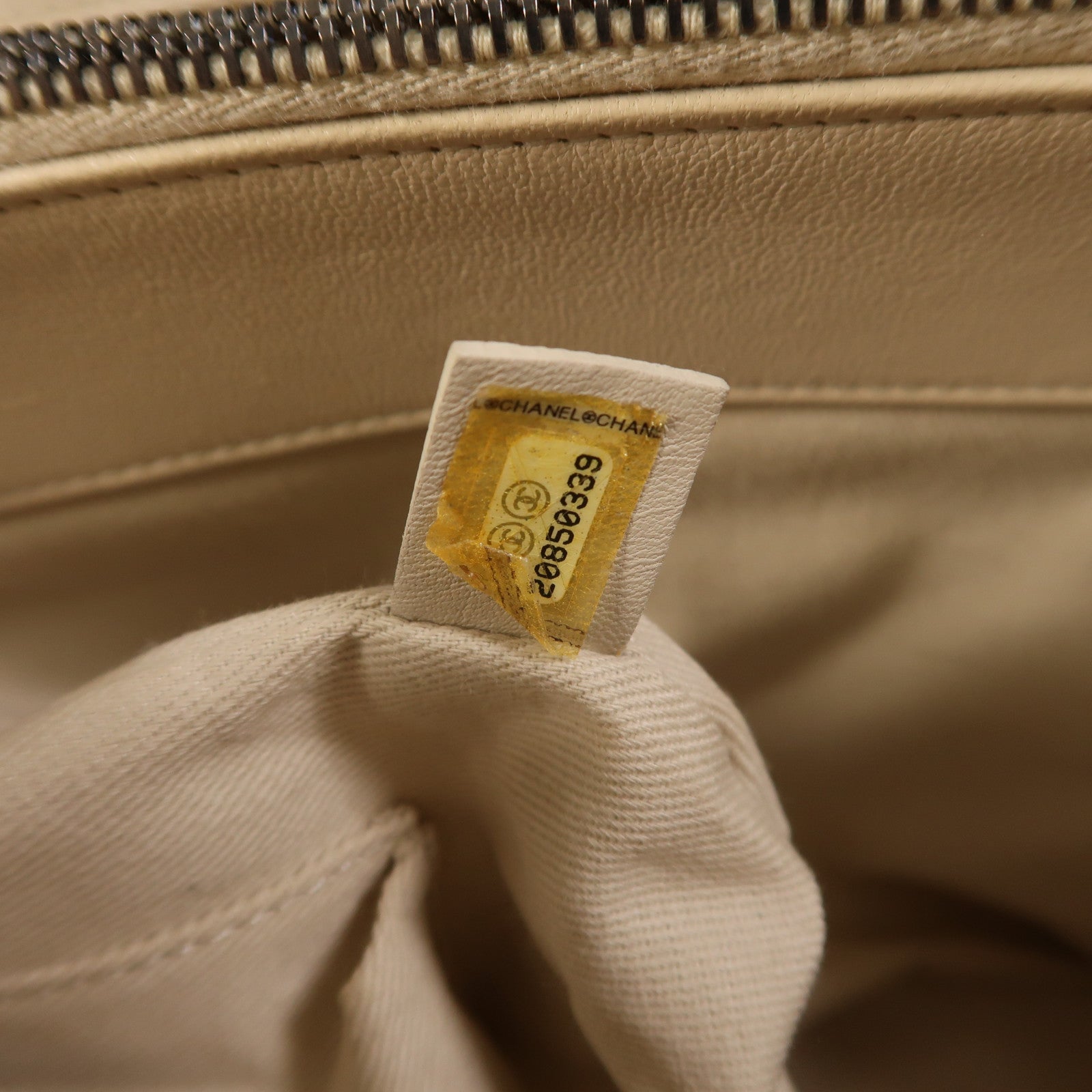 CHANEL 牛皮皮革2 Way Shoulder銀扣鏈帶手挽肩背兩用袋