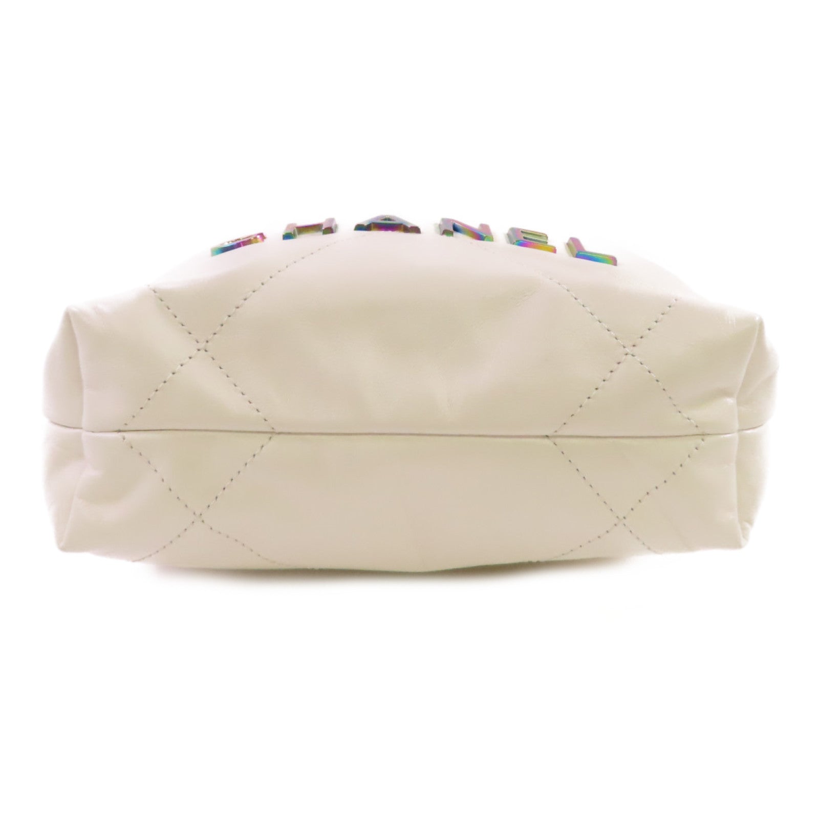 CHANEL 【激減優惠】菱格牛皮皮革Chanel 22 2Way Shoulder Bag鏈帶手挽肩背兩用袋白色