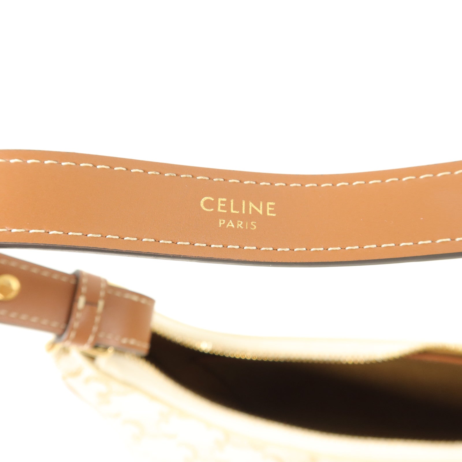 CELINE 塗層帆布Triomphe Ava Medium肩背袋