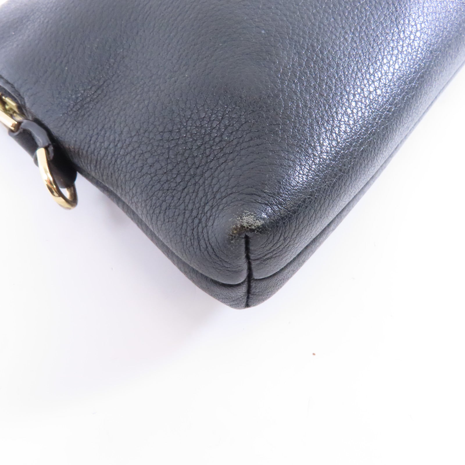 Tory Burch 【激減優惠】牛皮皮革Shoulder Bag金扣肩背袋黑色