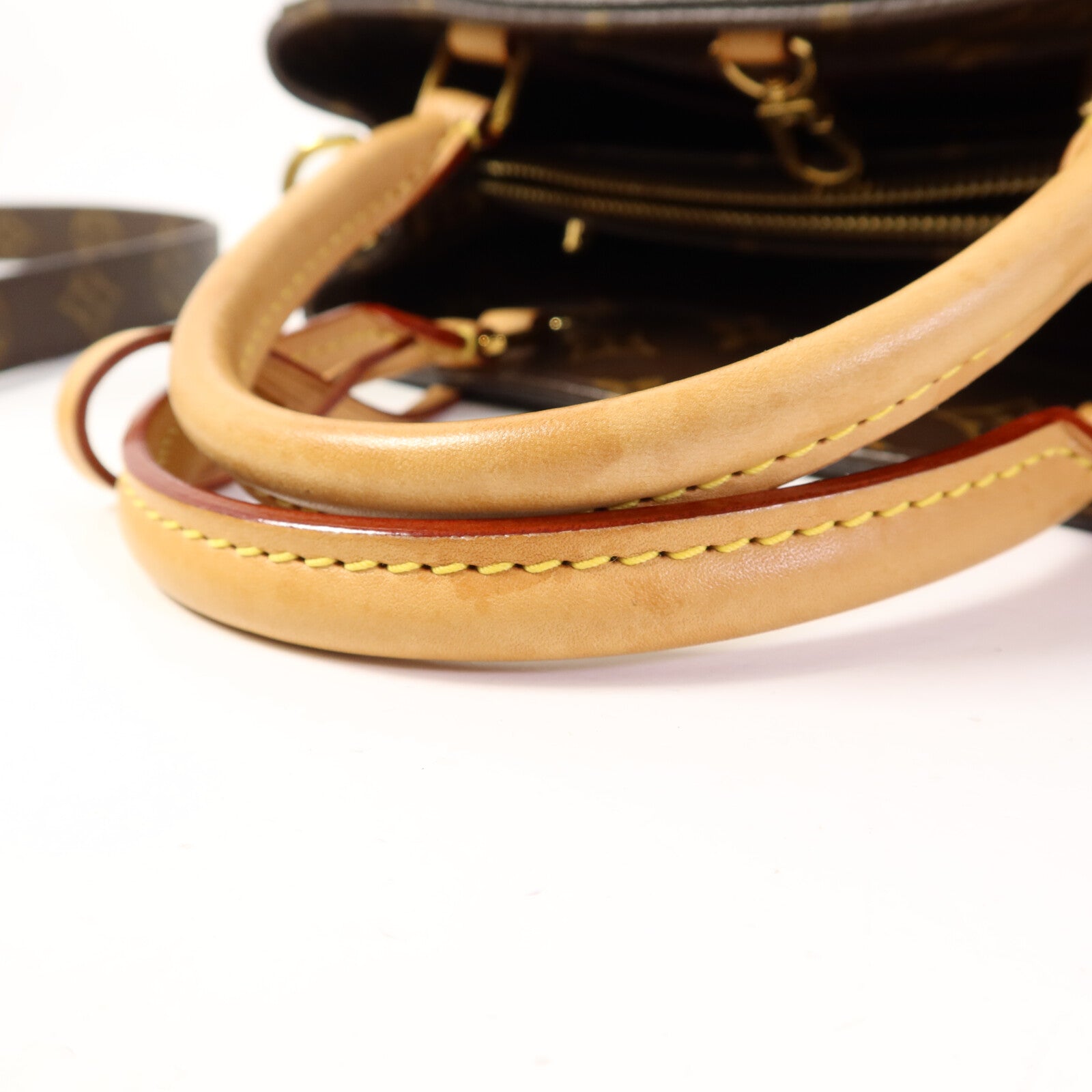 LOUIS VUITTON Monogram Montaigne BB金扣手挽肩背兩用袋棕色