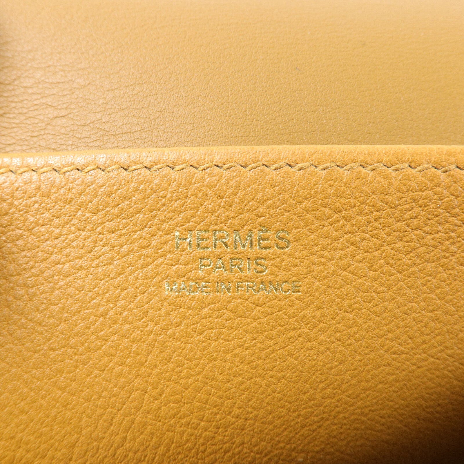 HERMES Evercolor皮革Halzan 25手挽肩背兩用袋Caramel