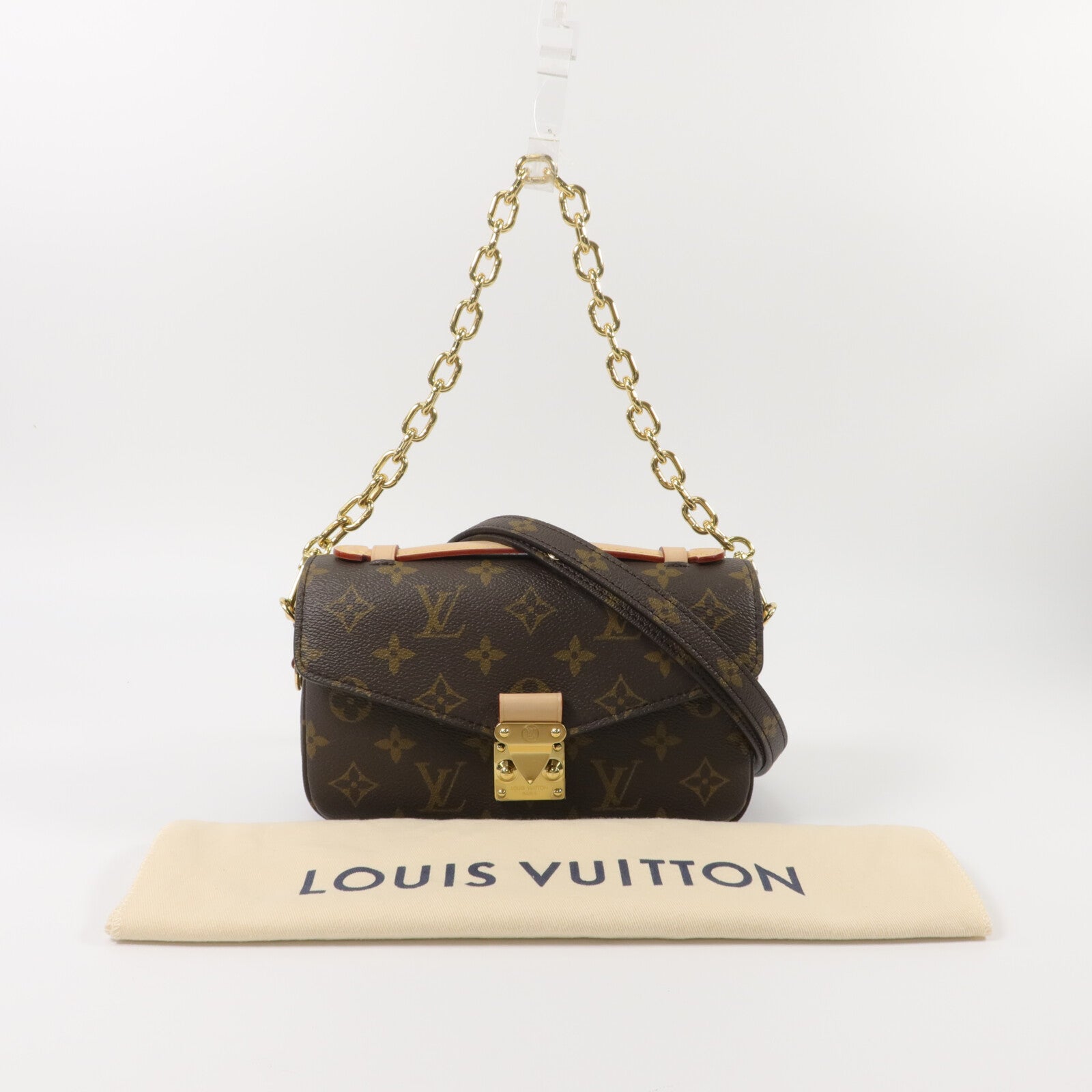 LOUIS VUITTON Monogram Pochette Metis East West手挽肩背兩用袋