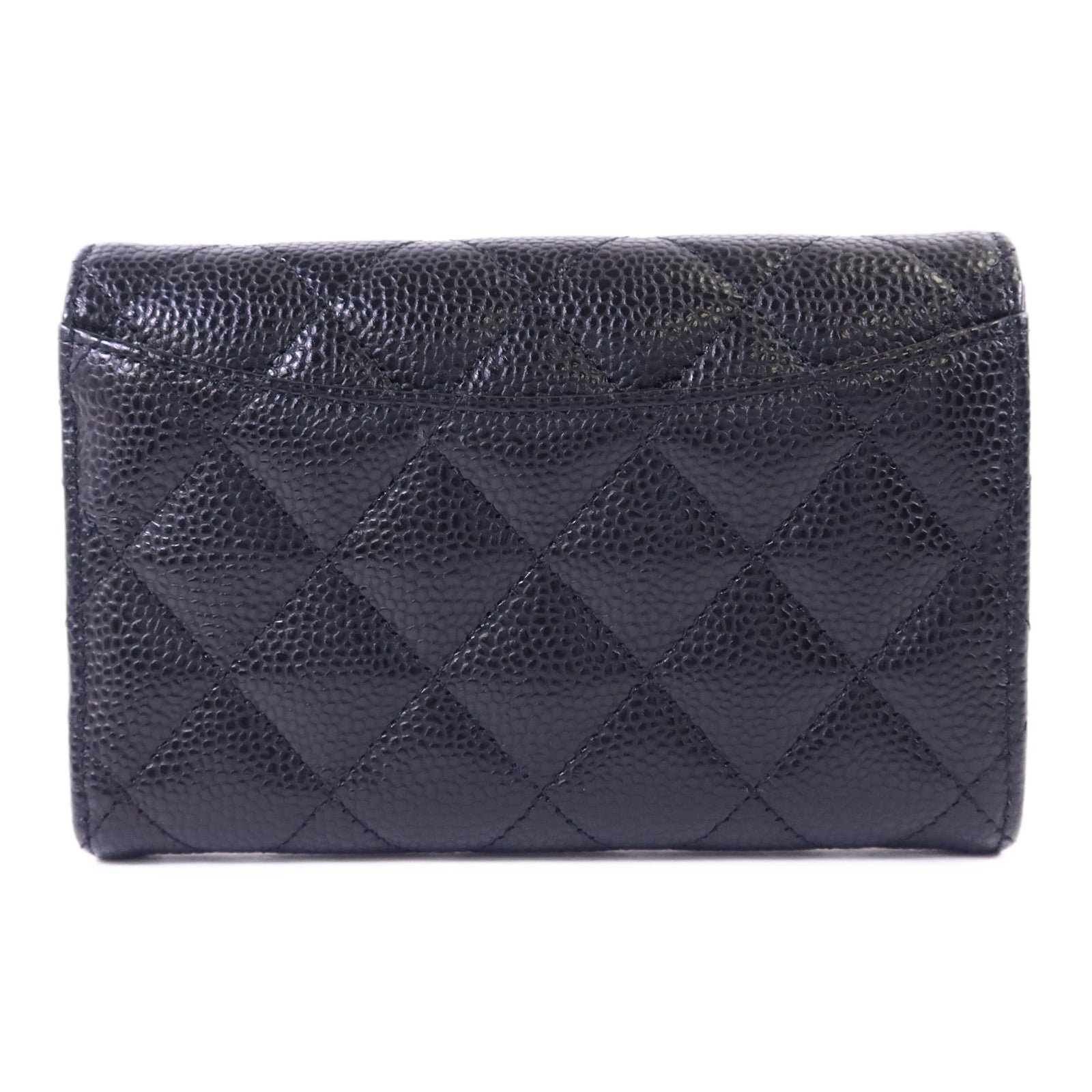 CHANEL 牛皮皮革Wallet金扣錢包