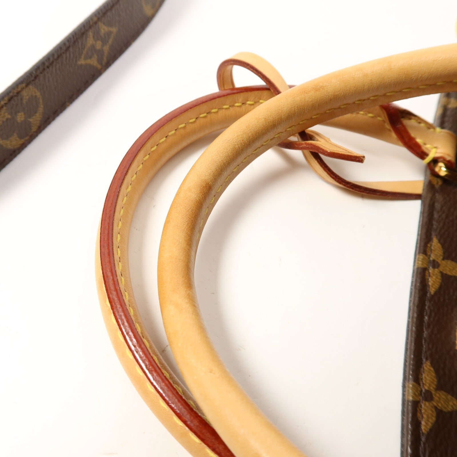 LOUIS VUITTON Monogram Montaigne BB金扣手挽肩背兩用袋棕色