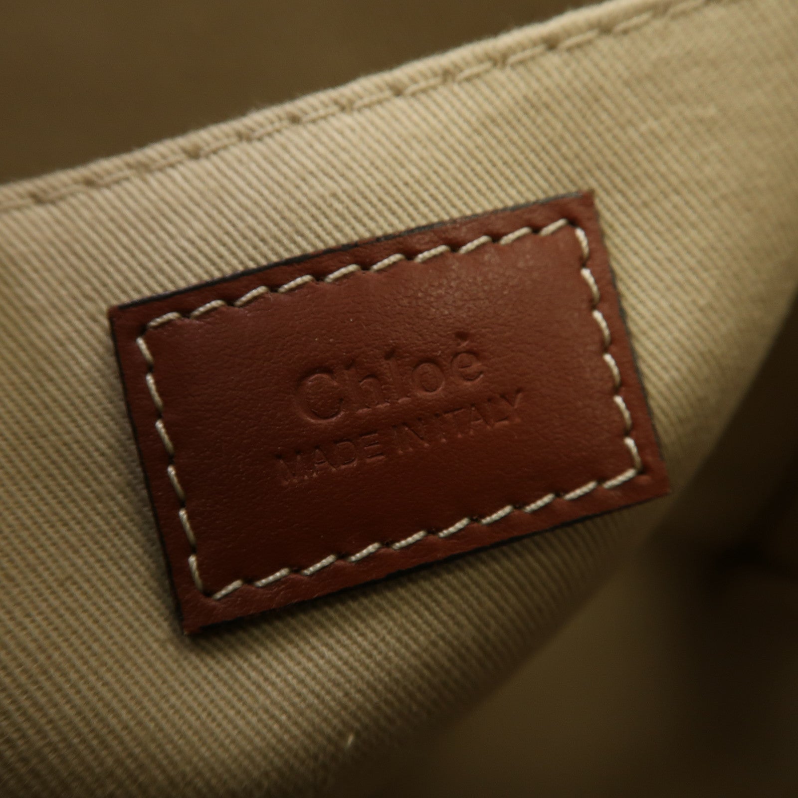 Chloe 帆布Woody Tote Bag手挽袋啡色