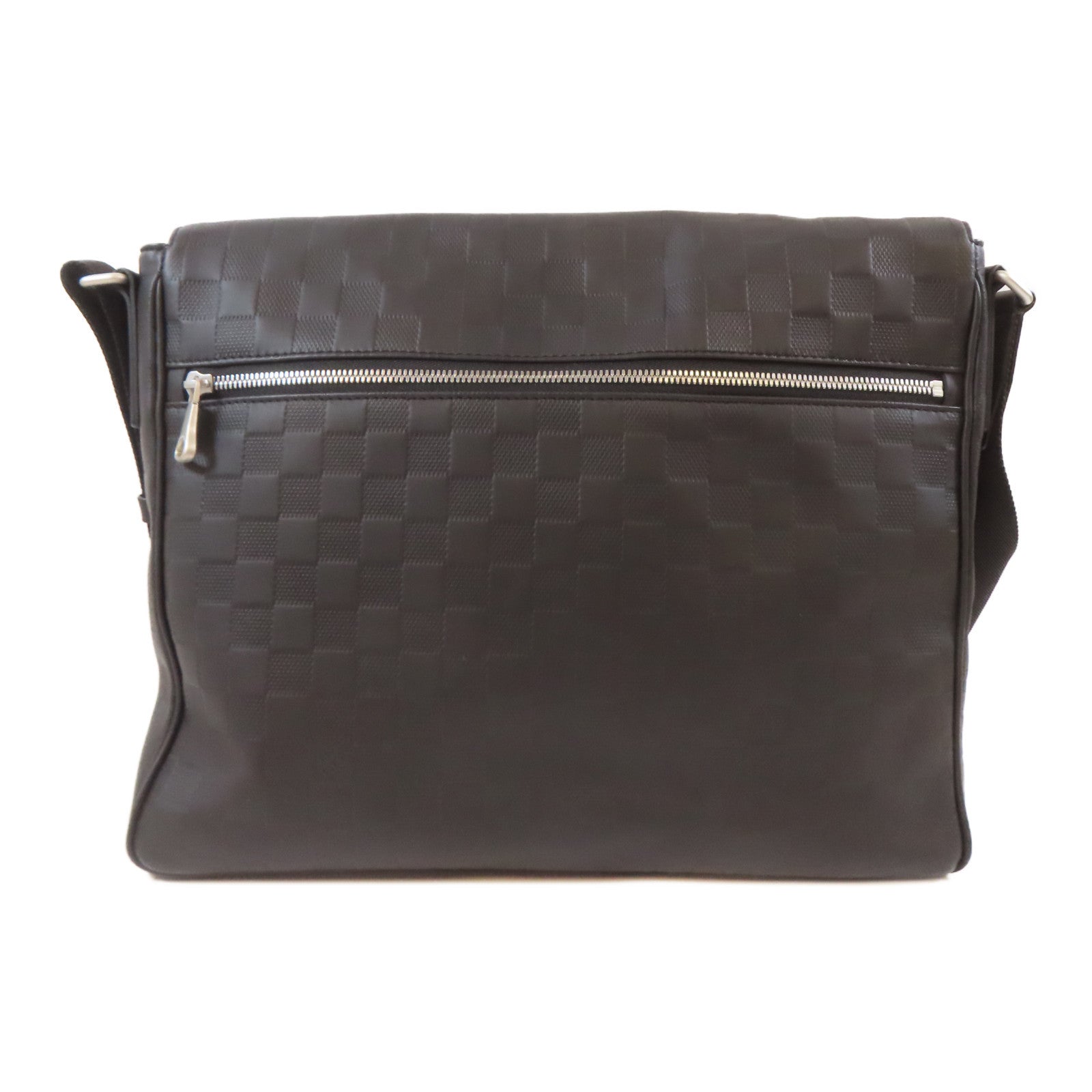 LOUIS VUITTON 【激減優惠】Damier Infini District MM銀扣肩背袋黑色