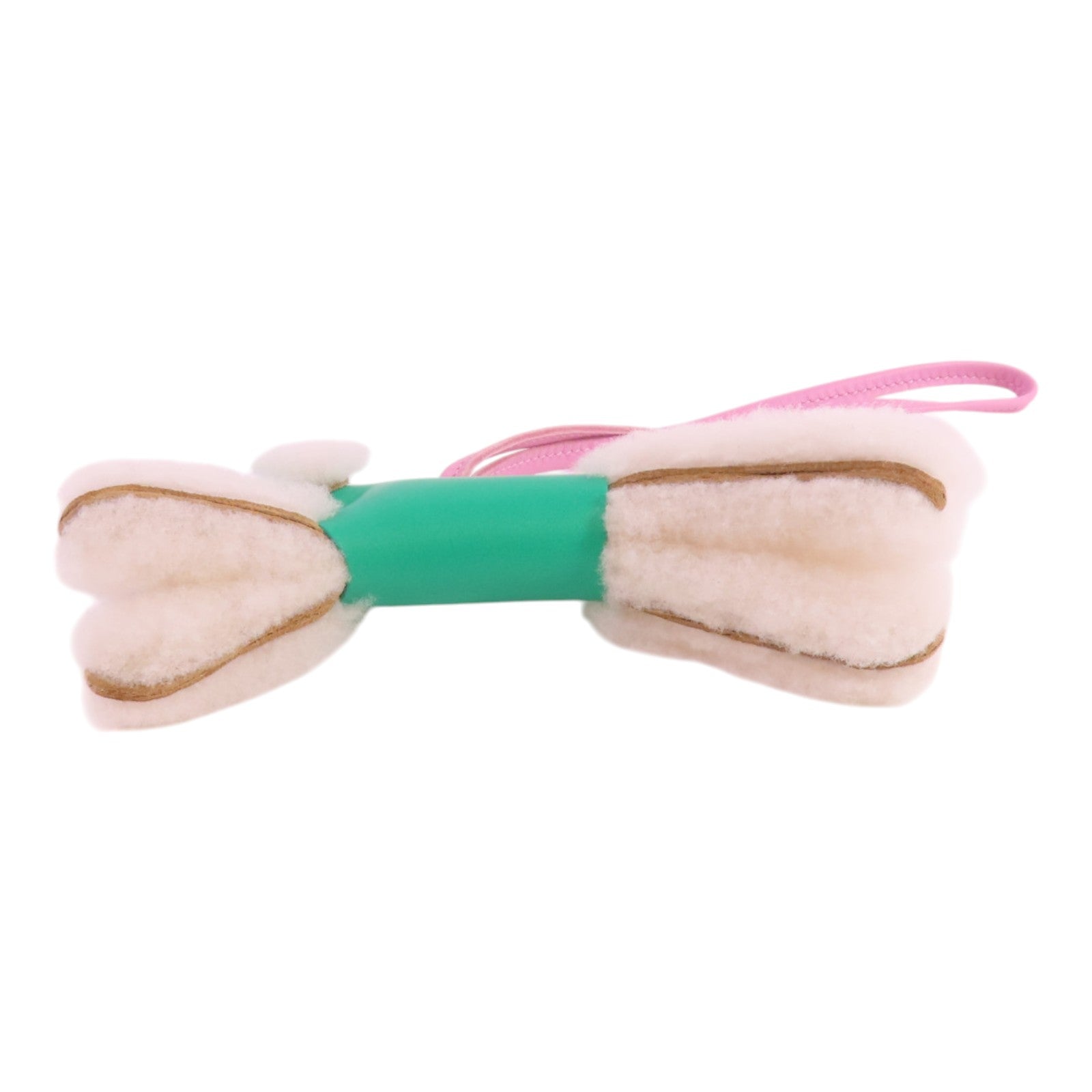 HERMES Swift皮革Buddy Shearling Charm掛飾