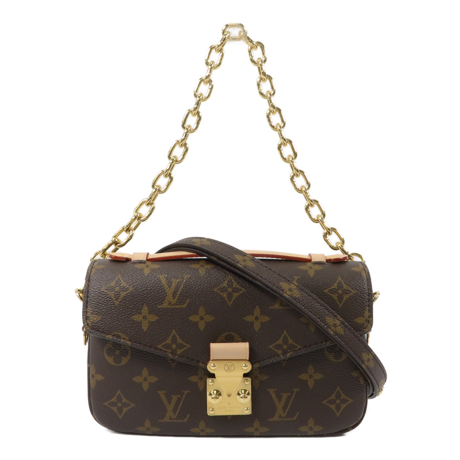 LOUIS VUITTON Monogram Pochette Metis East West手挽肩背兩用袋