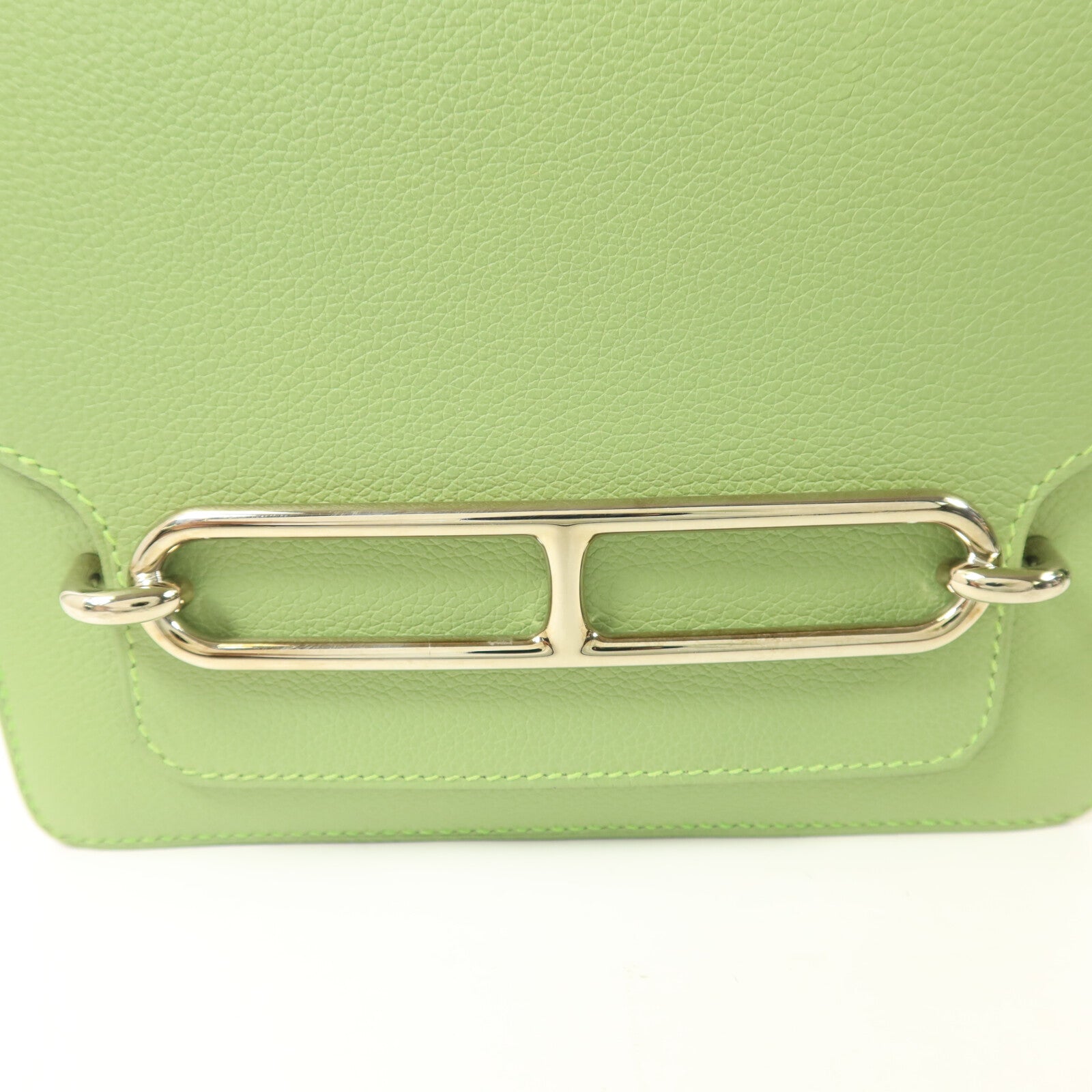 HERMES Evercolor皮革Mini Roulis肩背袋Vert Criguet