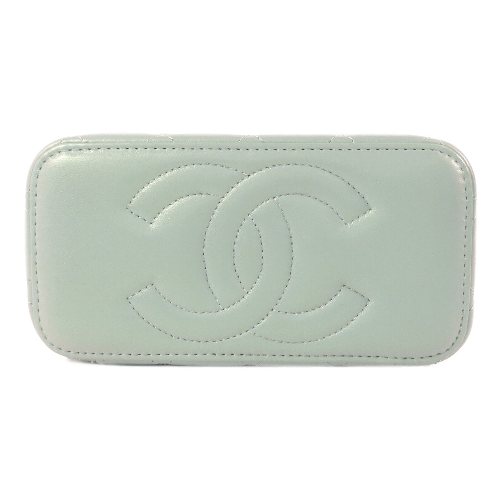 CHANEL 羊皮皮革25C Top Handle Vanity Case鏈帶肩背袋