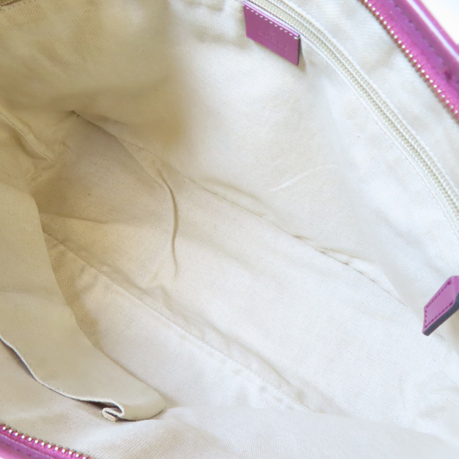 GUCCI 塗層帆布2 Way Shoulder Bag金扣手挽肩背兩用袋啡色/粉紅色