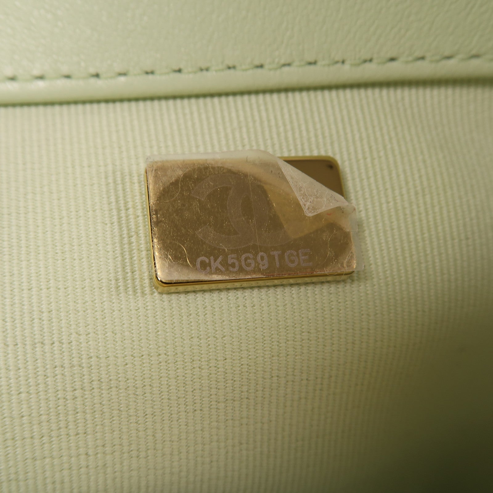 CHANEL 菱格牛皮皮革Chanel 19金扣/銀扣手挽肩背兩用袋綠色
